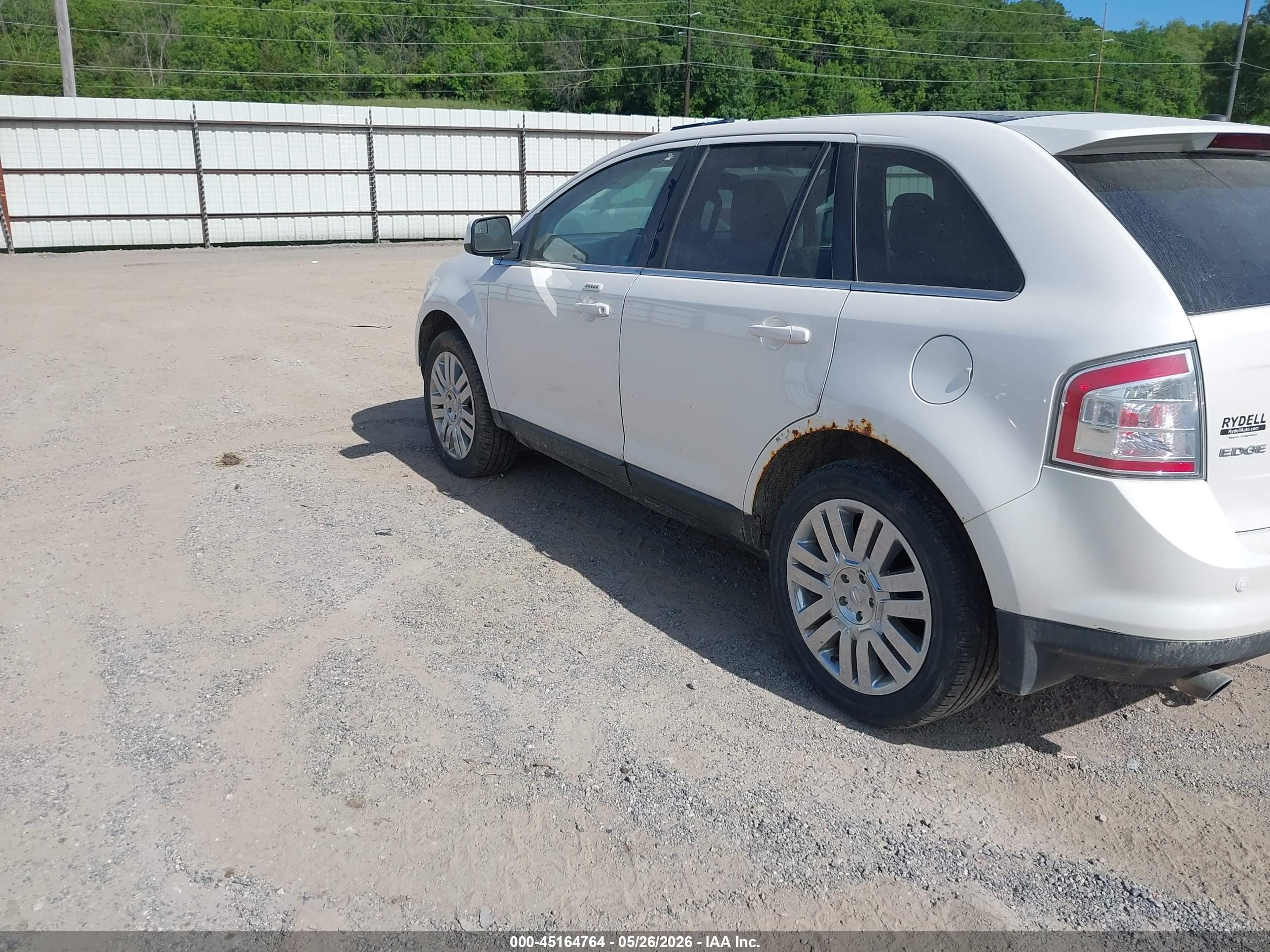 2009 Ford Edge Limited White vin: 2FMDK49C29BA57582