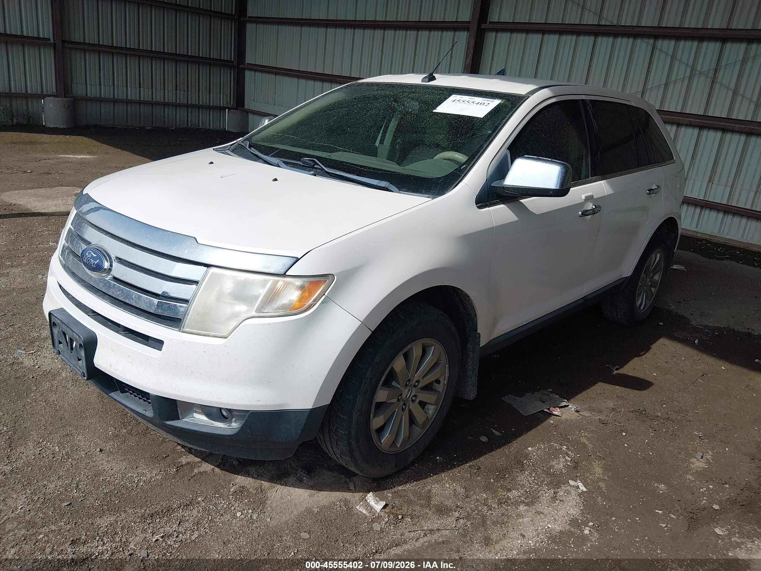 2009 Ford Edge Limited White vin: 2FMDK49C29BA92428