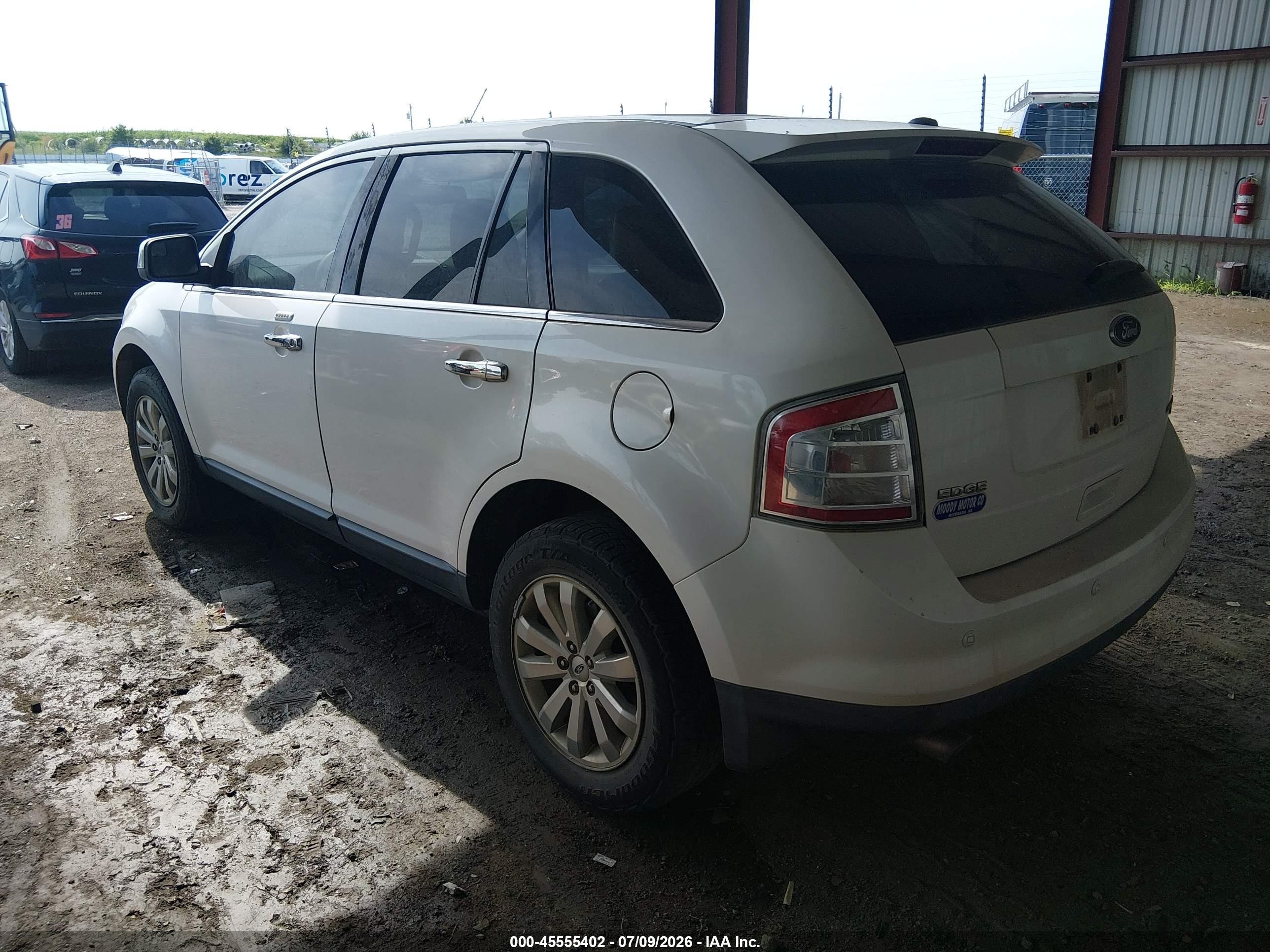 2009 Ford Edge Limited White vin: 2FMDK49C29BA92428
