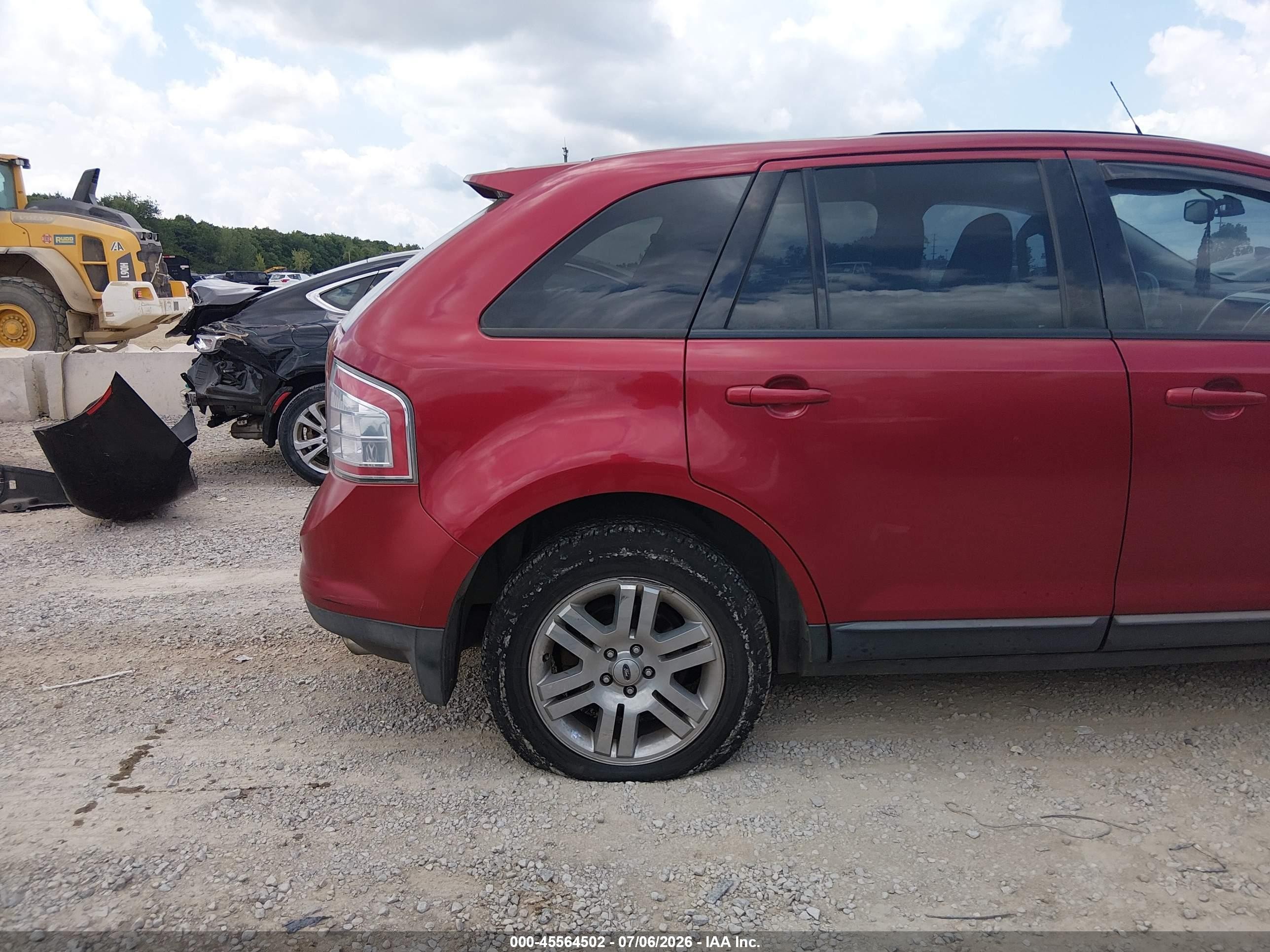 2007 Ford Edge Sel Plus Red vin: 2FMDK49C37BB66579