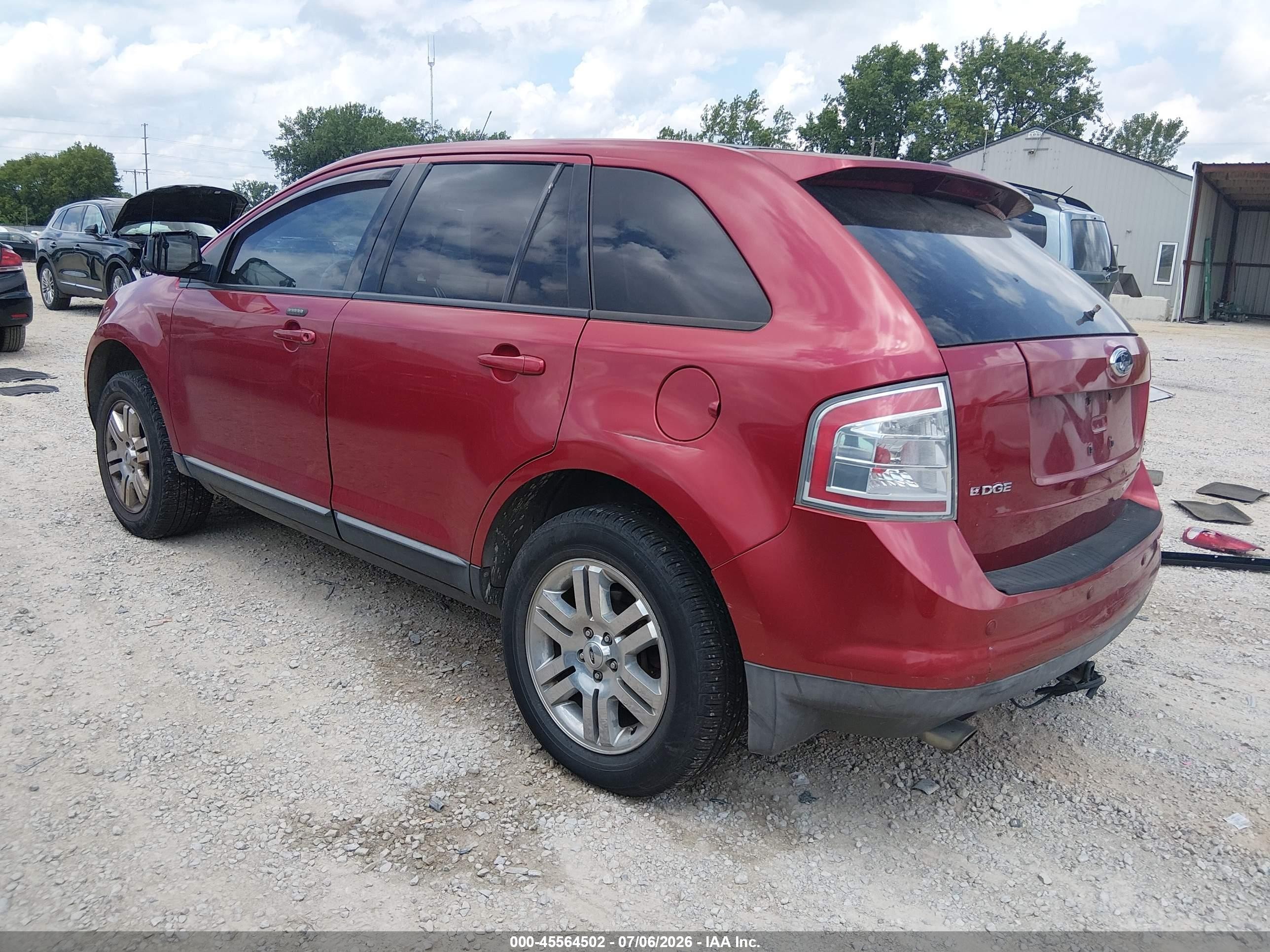 2007 Ford Edge Sel Plus Red vin: 2FMDK49C37BB66579