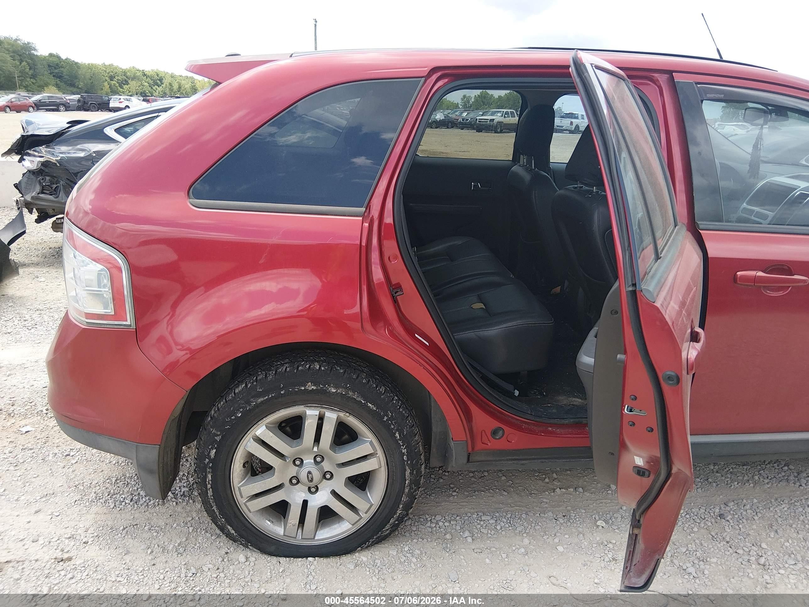 2007 Ford Edge Sel Plus Red vin: 2FMDK49C37BB66579