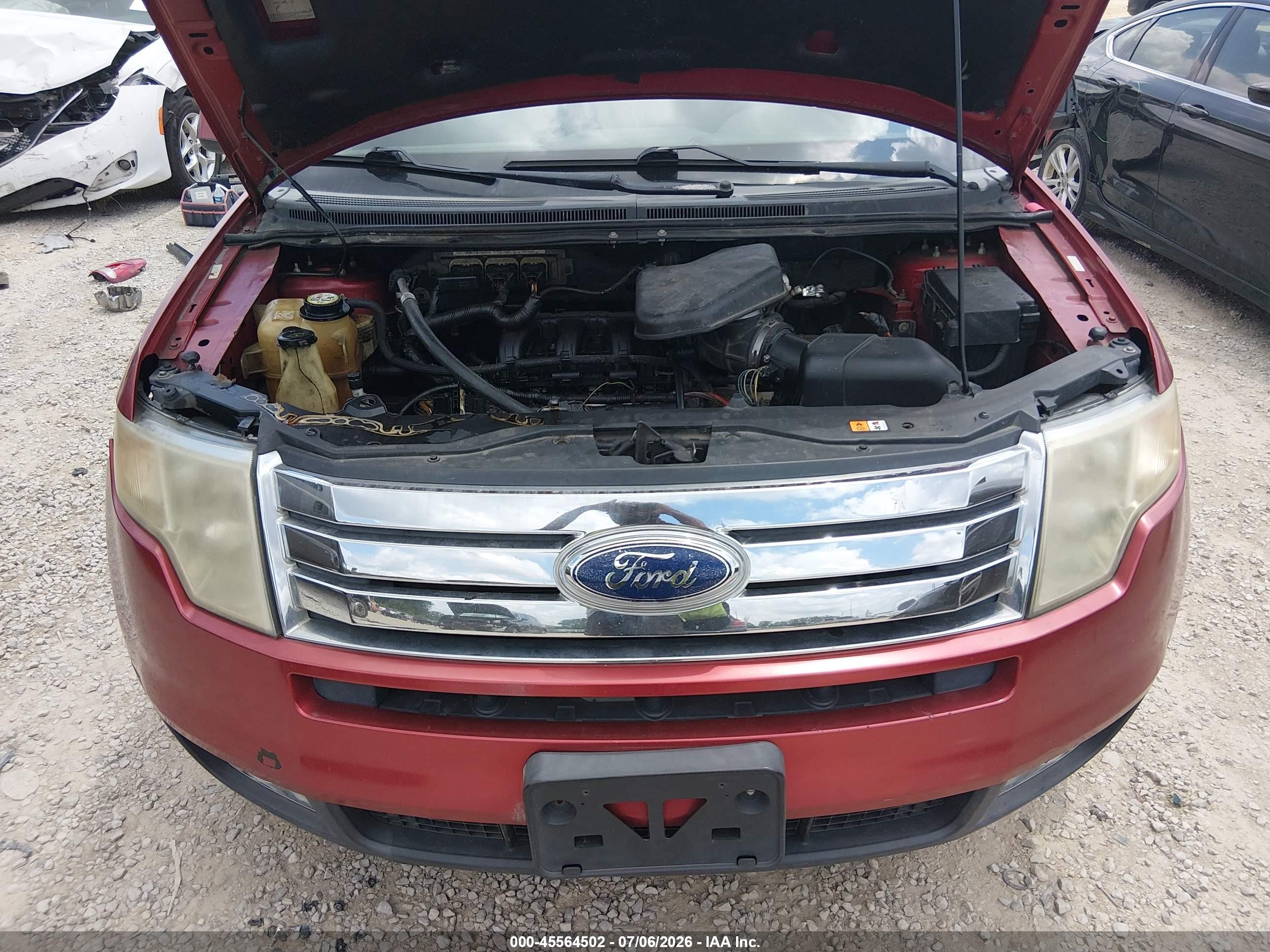 2007 Ford Edge Sel Plus Red vin: 2FMDK49C37BB66579