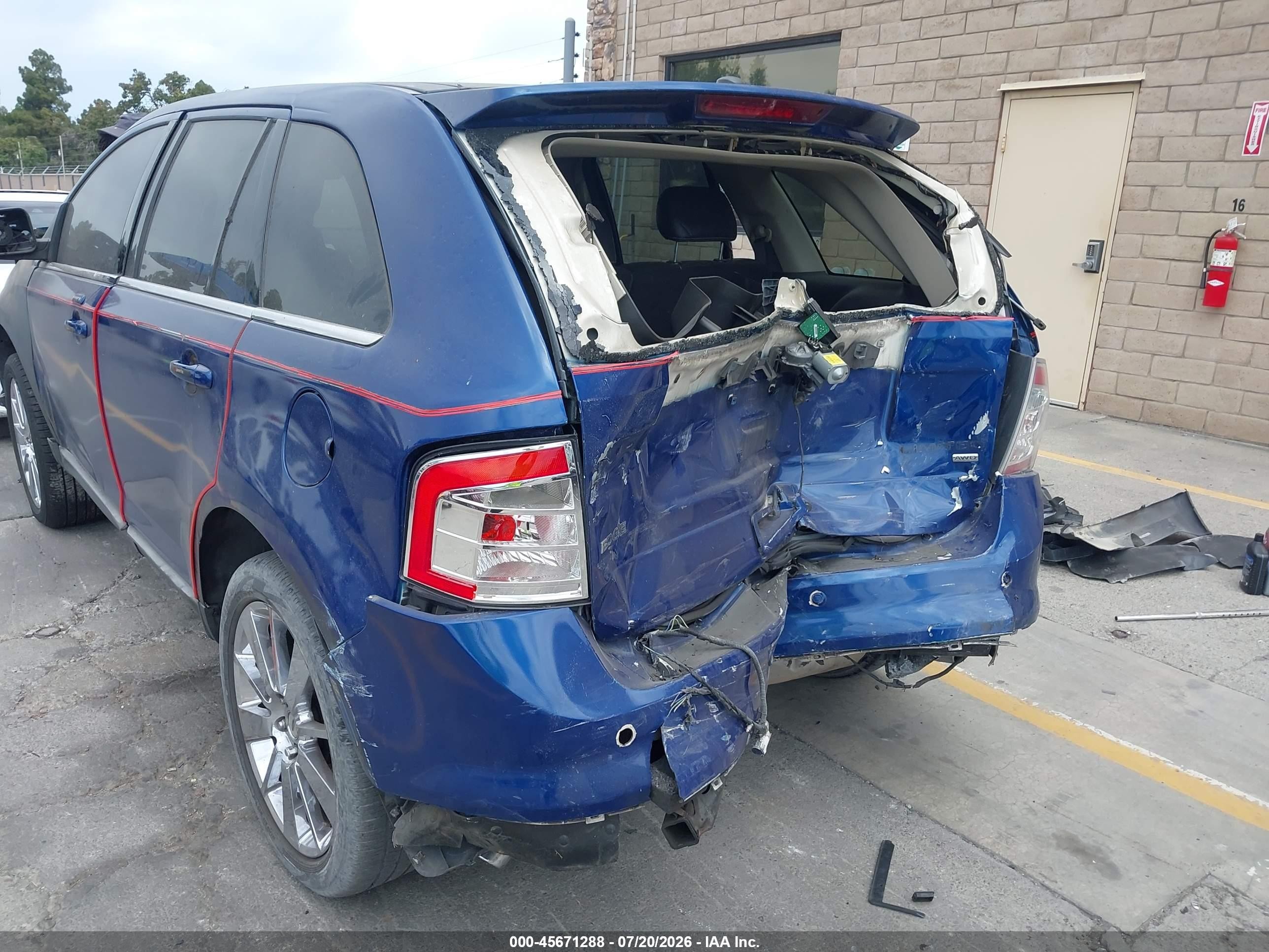2008 Ford Edge Limited Blue vin: 2FMDK49C38BA07269