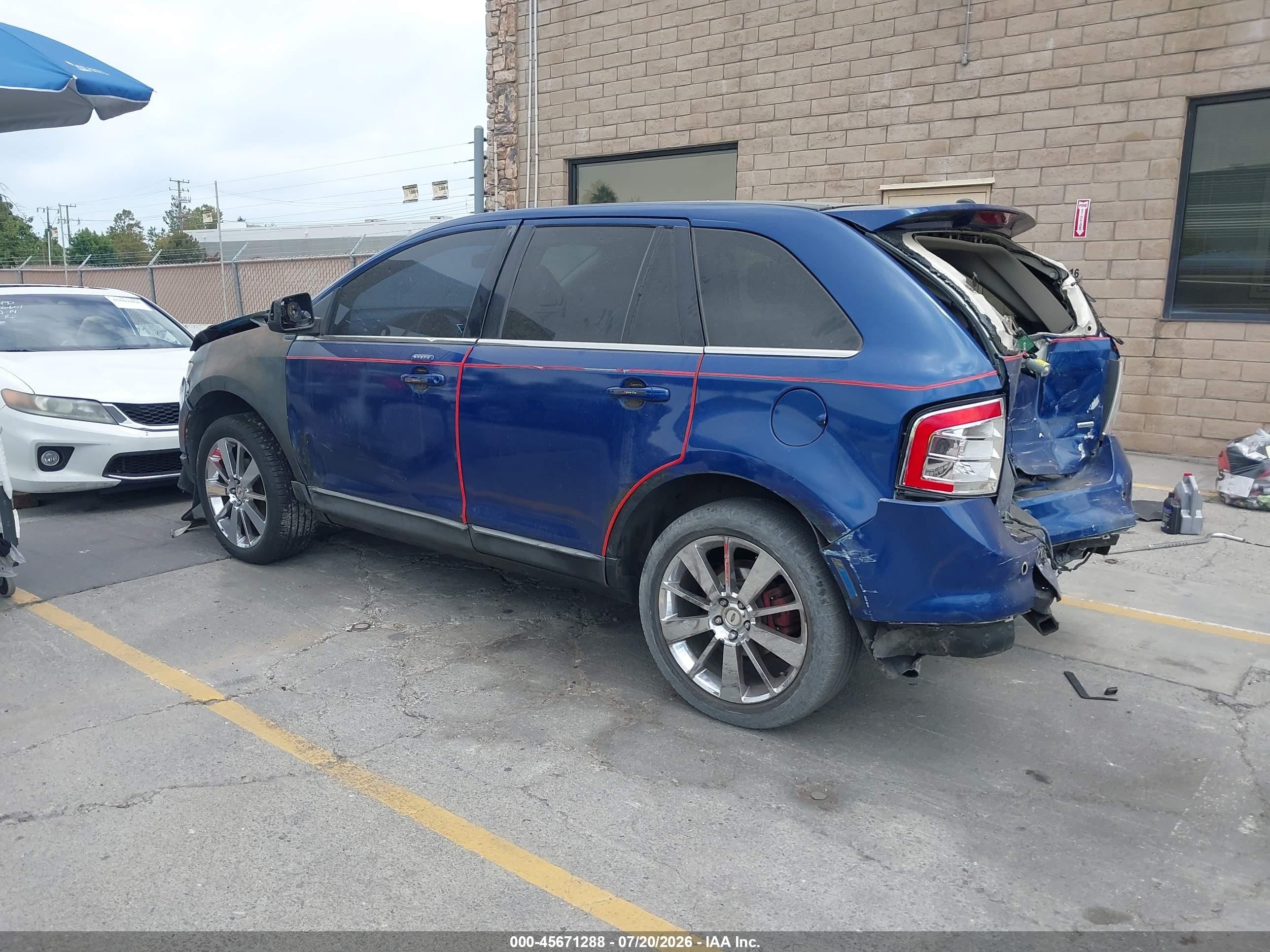 2008 Ford Edge Limited Blue vin: 2FMDK49C38BA07269