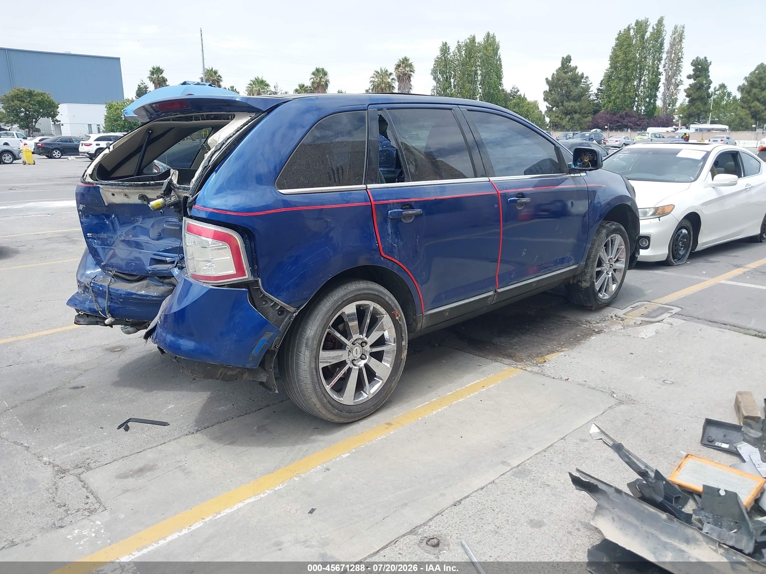 2008 Ford Edge Limited Blue vin: 2FMDK49C38BA07269