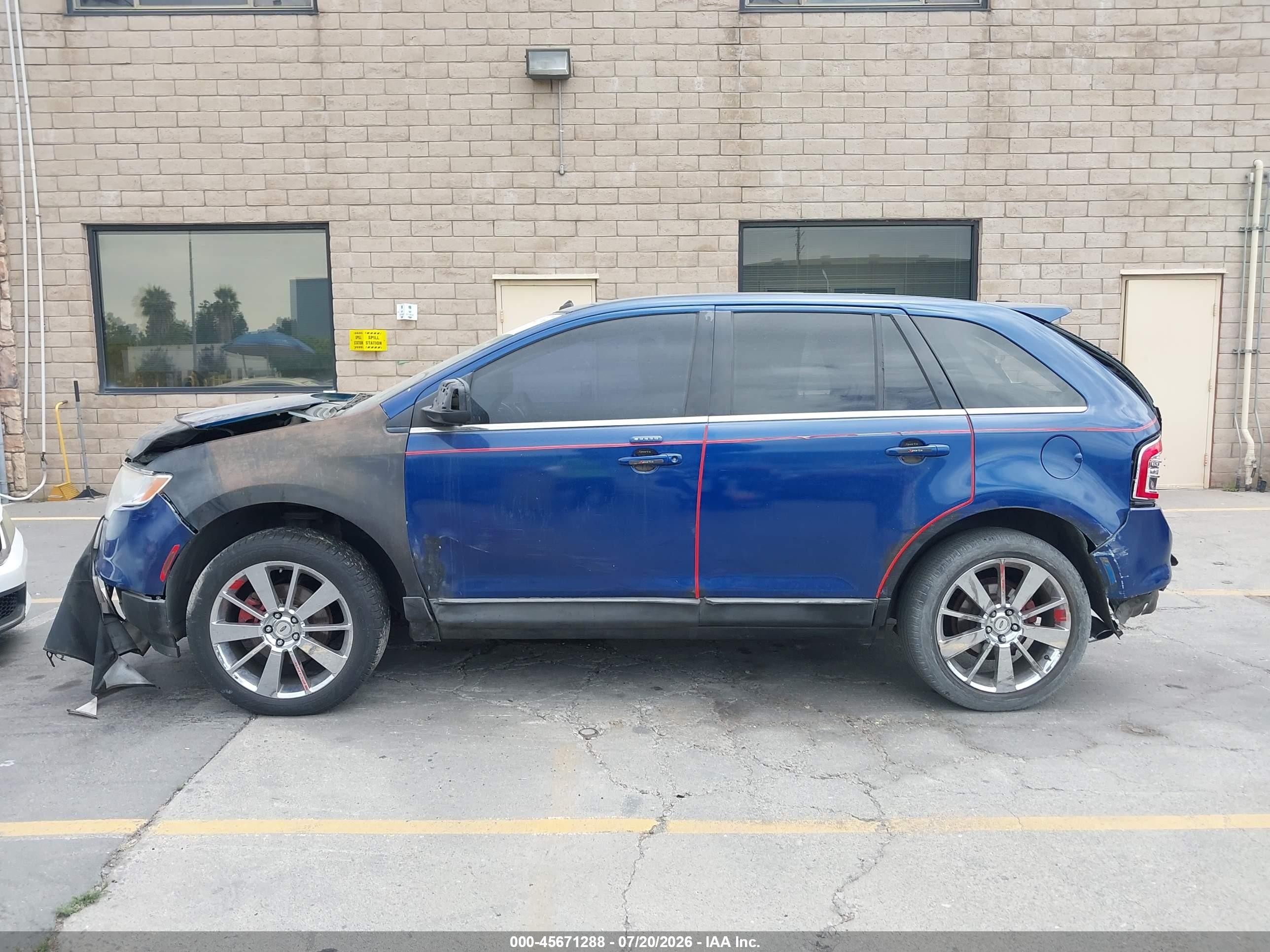 2008 Ford Edge Limited Blue vin: 2FMDK49C38BA07269