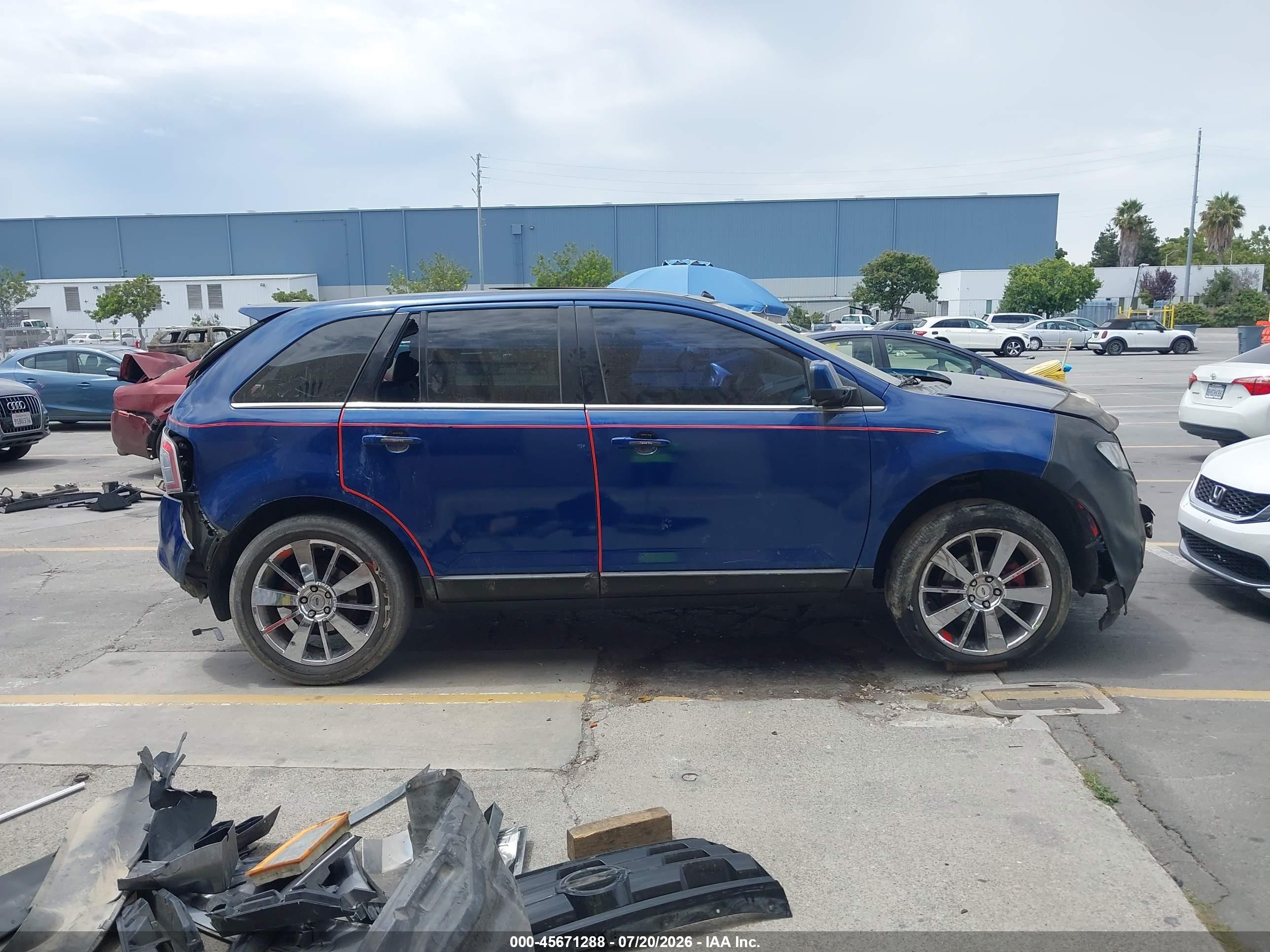 2008 Ford Edge Limited Blue vin: 2FMDK49C38BA07269