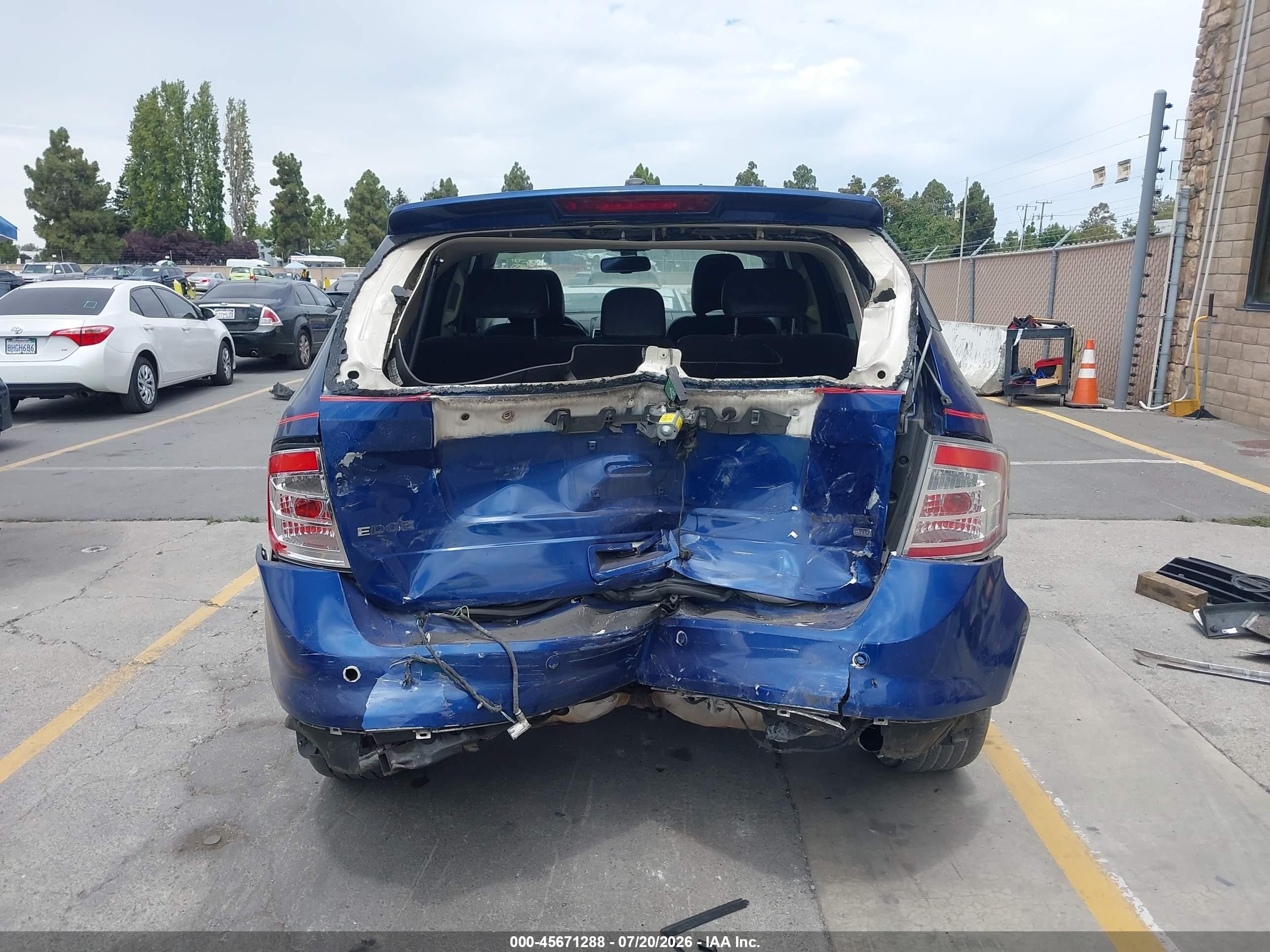 2008 Ford Edge Limited Blue vin: 2FMDK49C38BA07269