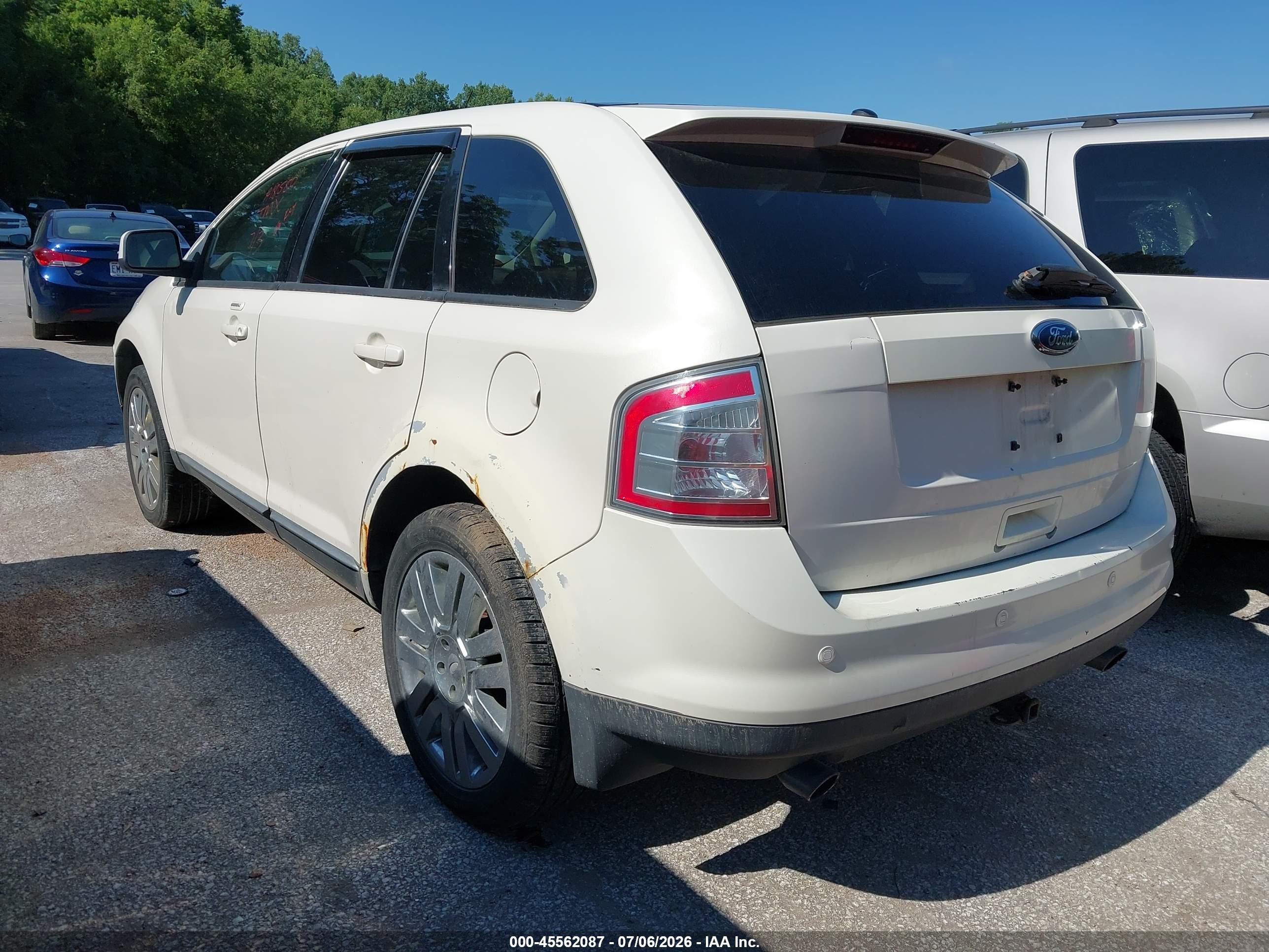 2008 Ford Edge Limited White vin: 2FMDK49C38BA18580