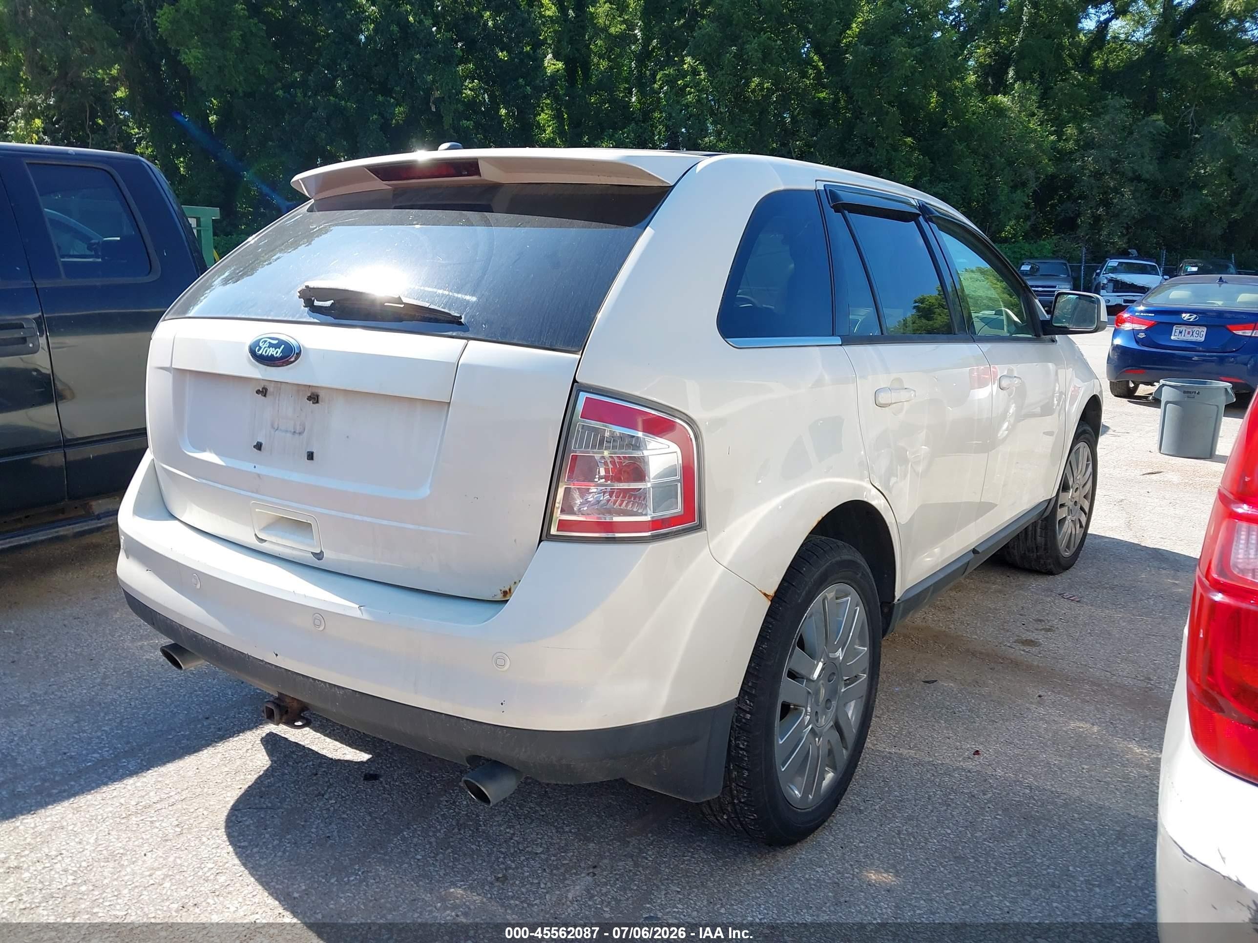 2008 Ford Edge Limited White vin: 2FMDK49C38BA18580