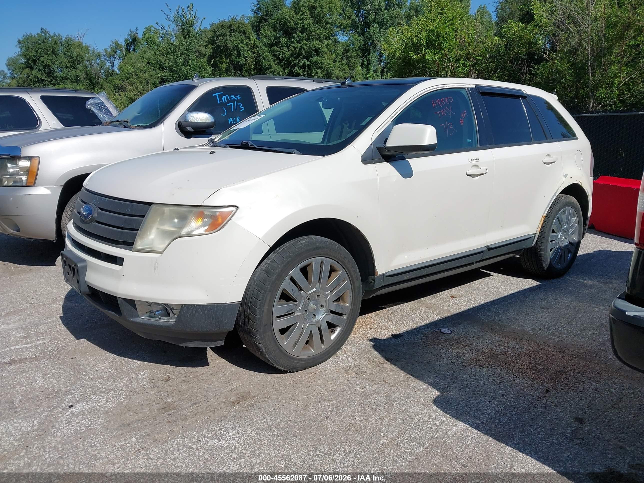 2008 Ford Edge Limited White vin: 2FMDK49C38BA18580