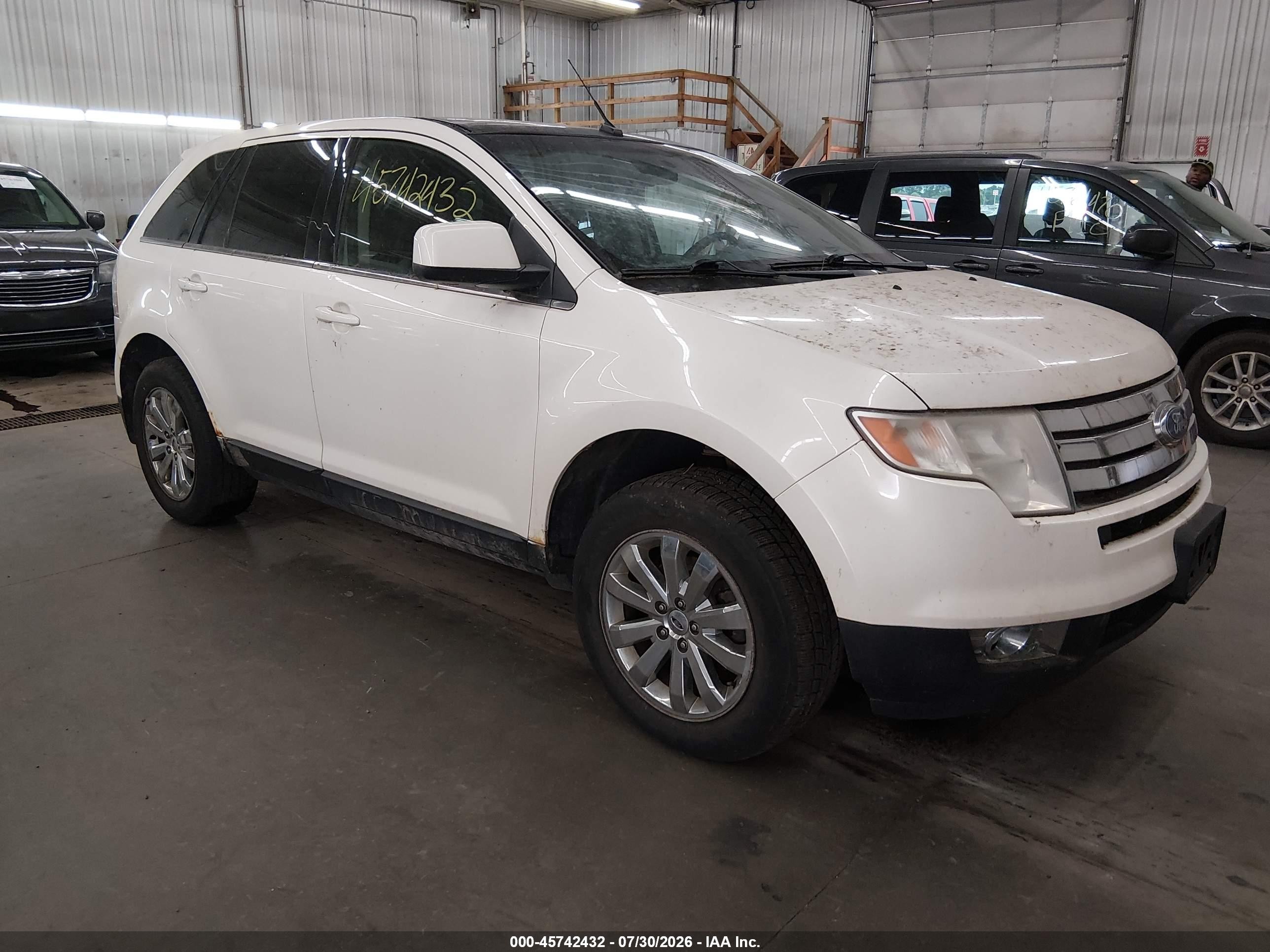 2008 Ford Edge Limited White vin: 2FMDK49C38BA83722