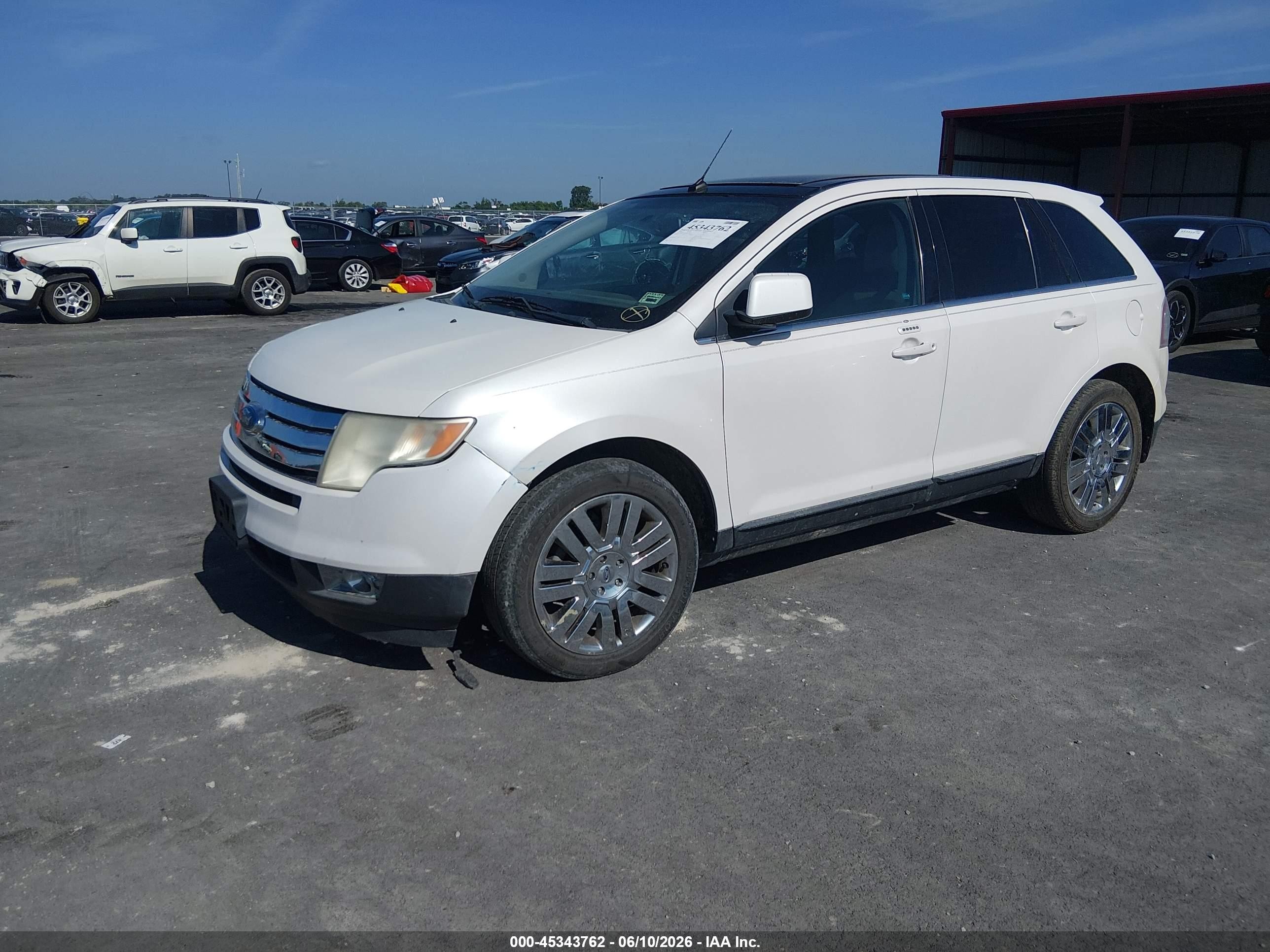 2009 Ford Edge Limited White vin: 2FMDK49C39BA69465