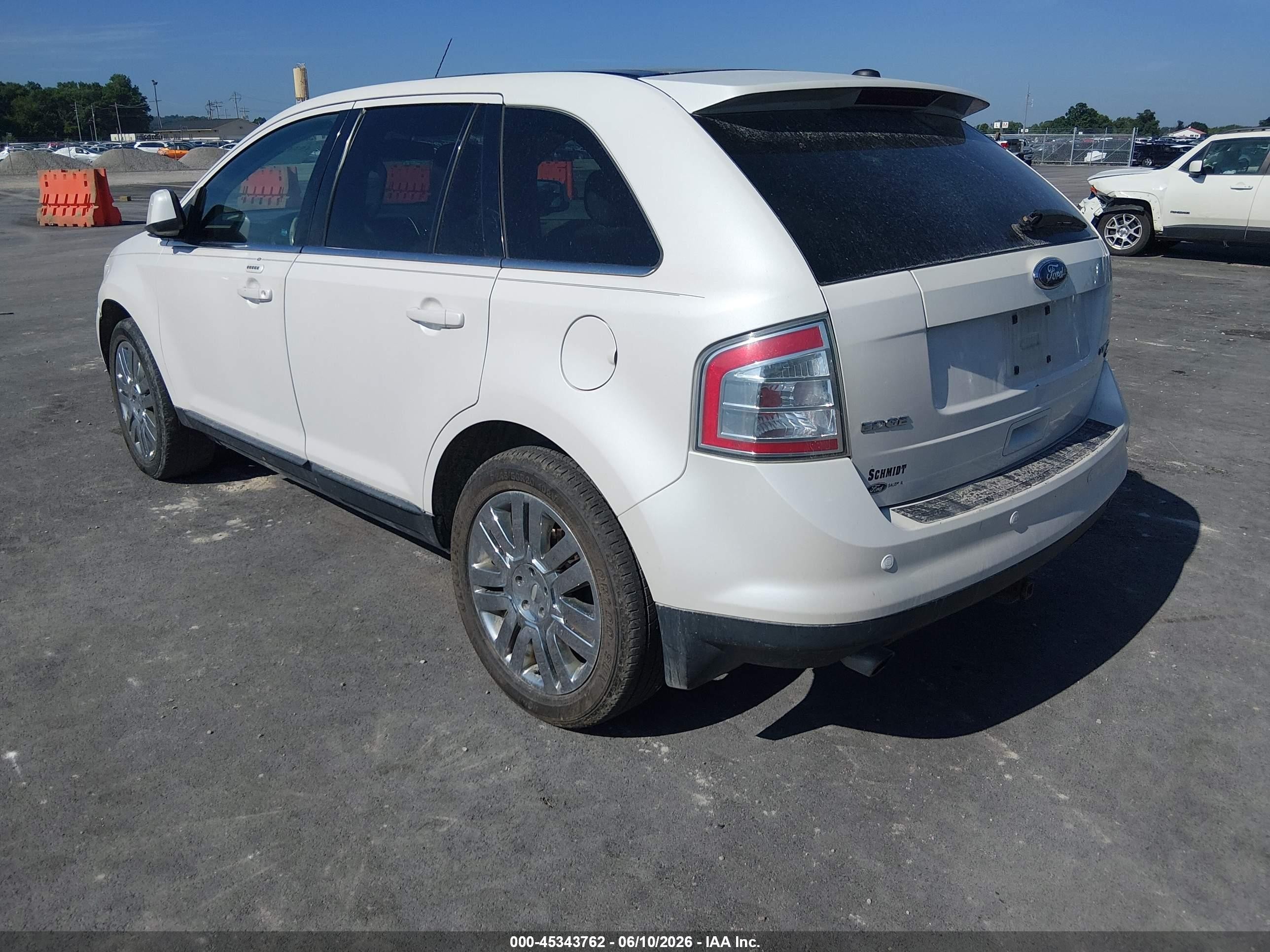 2009 Ford Edge Limited White vin: 2FMDK49C39BA69465