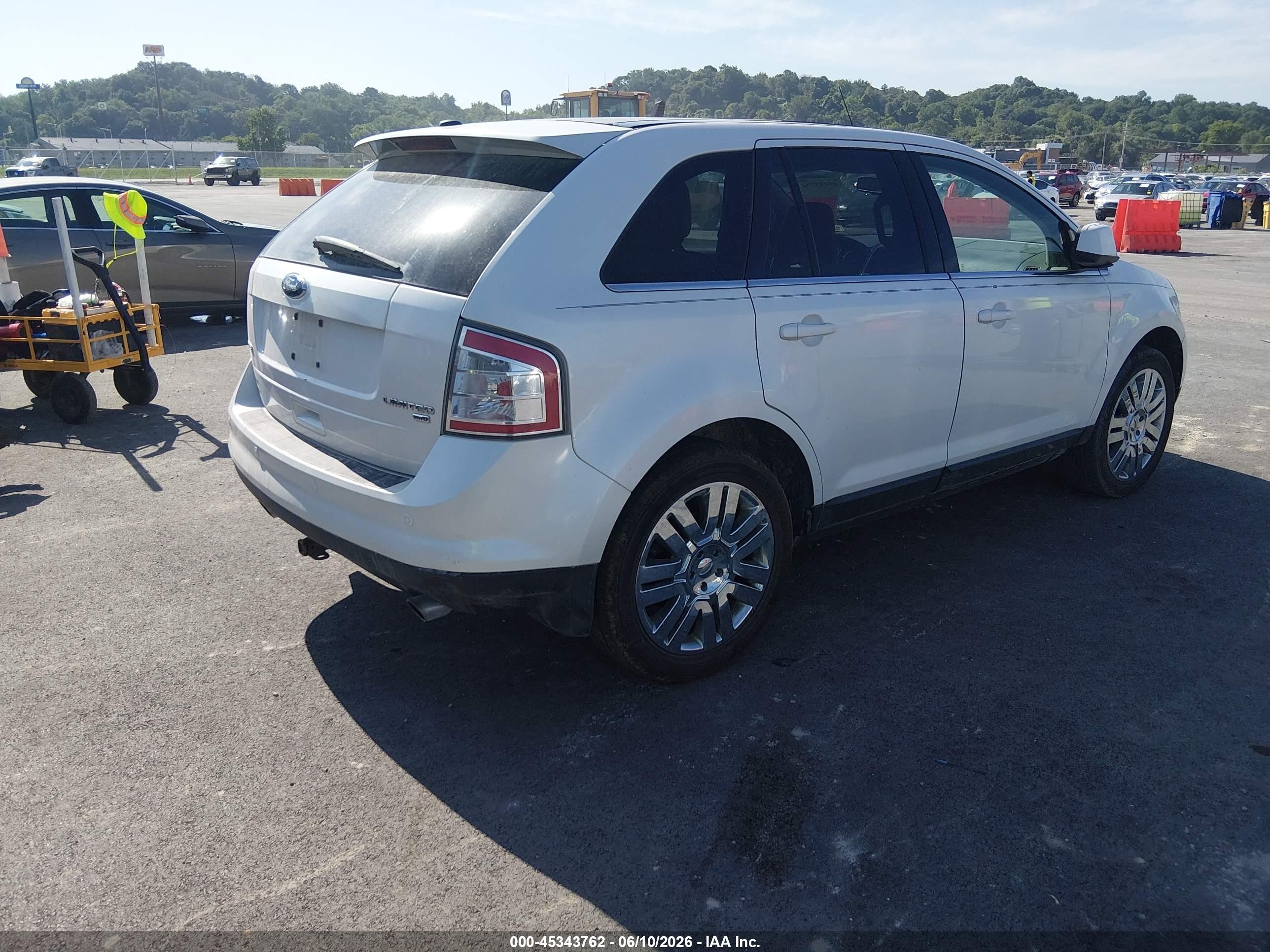 2009 Ford Edge Limited White vin: 2FMDK49C39BA69465