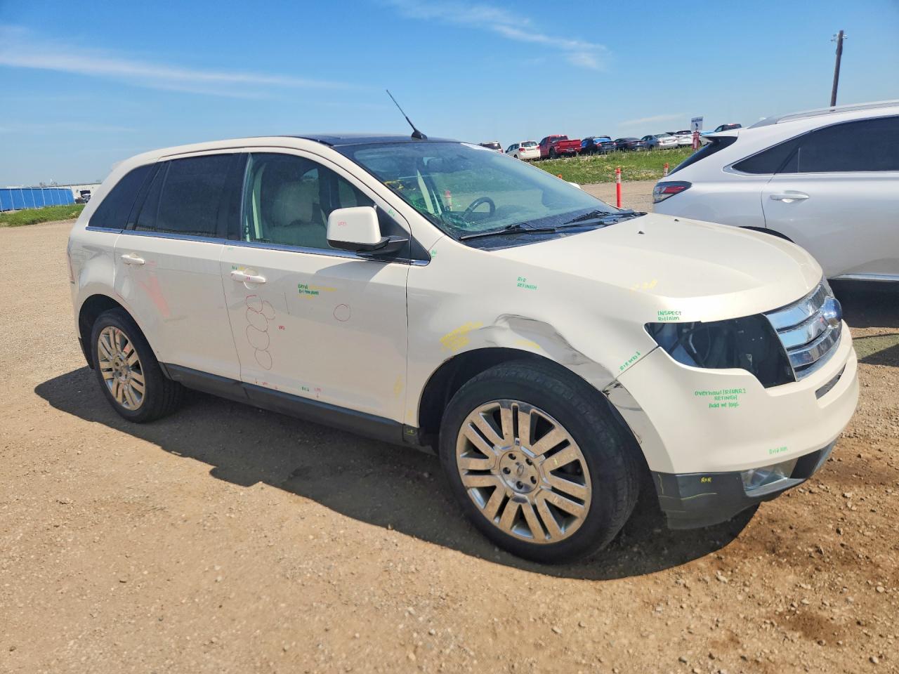 2008 Ford Edge Limited White vin: 2FMDK49C48BA23187