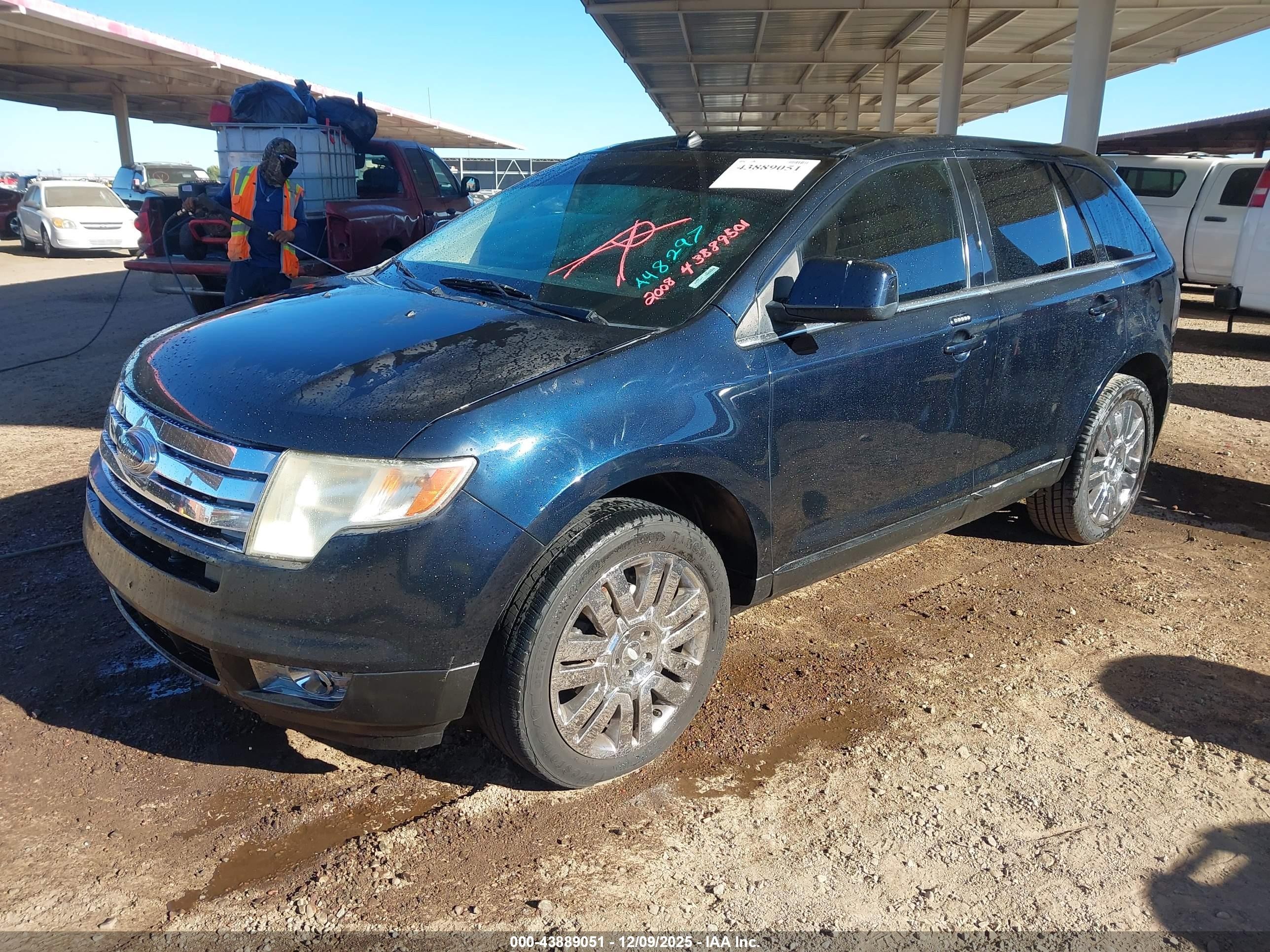 2008 Ford Edge Limited Black vin: 2FMDK49C48BA48297