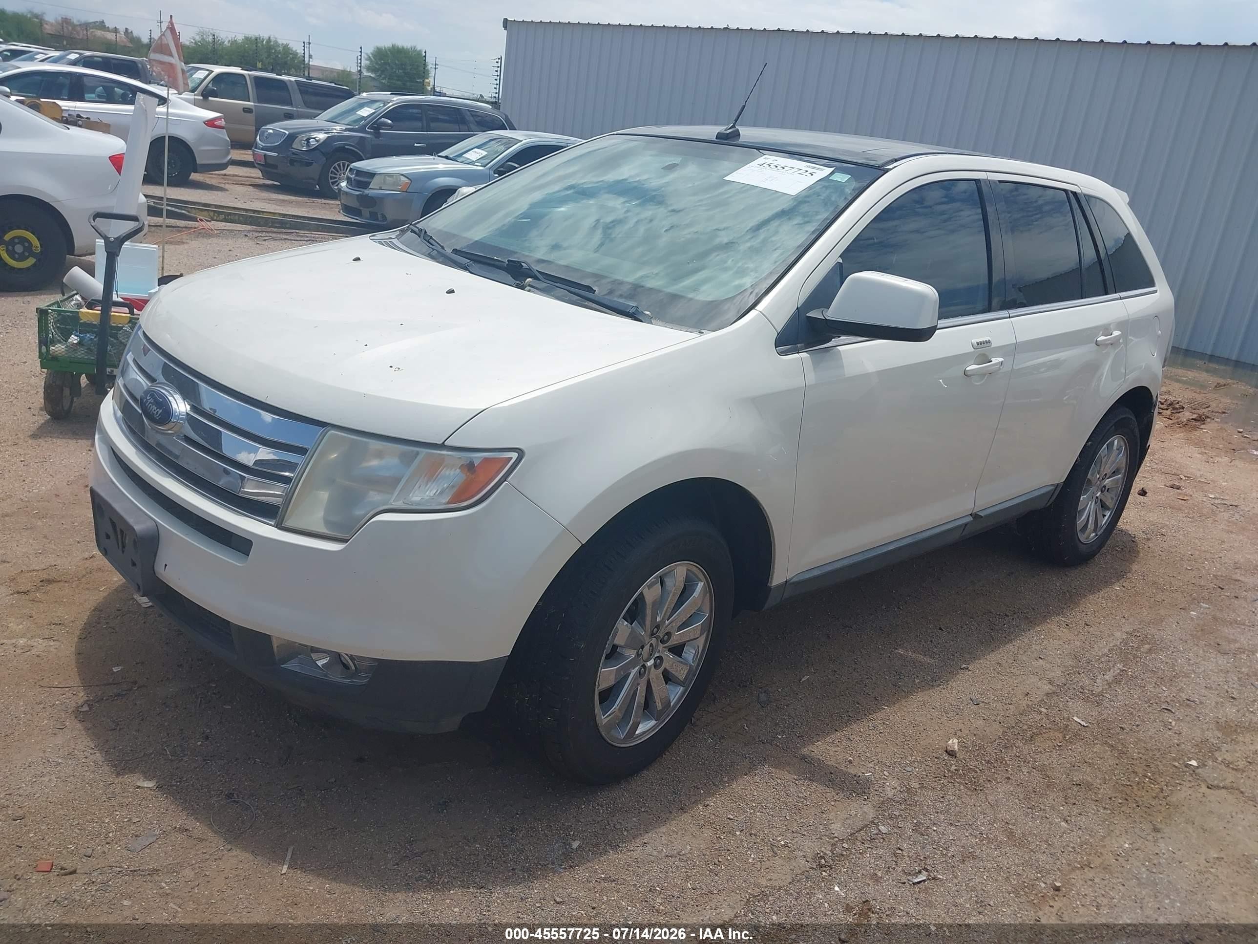 2008 Ford Edge Limited White vin: 2FMDK49C48BB02620