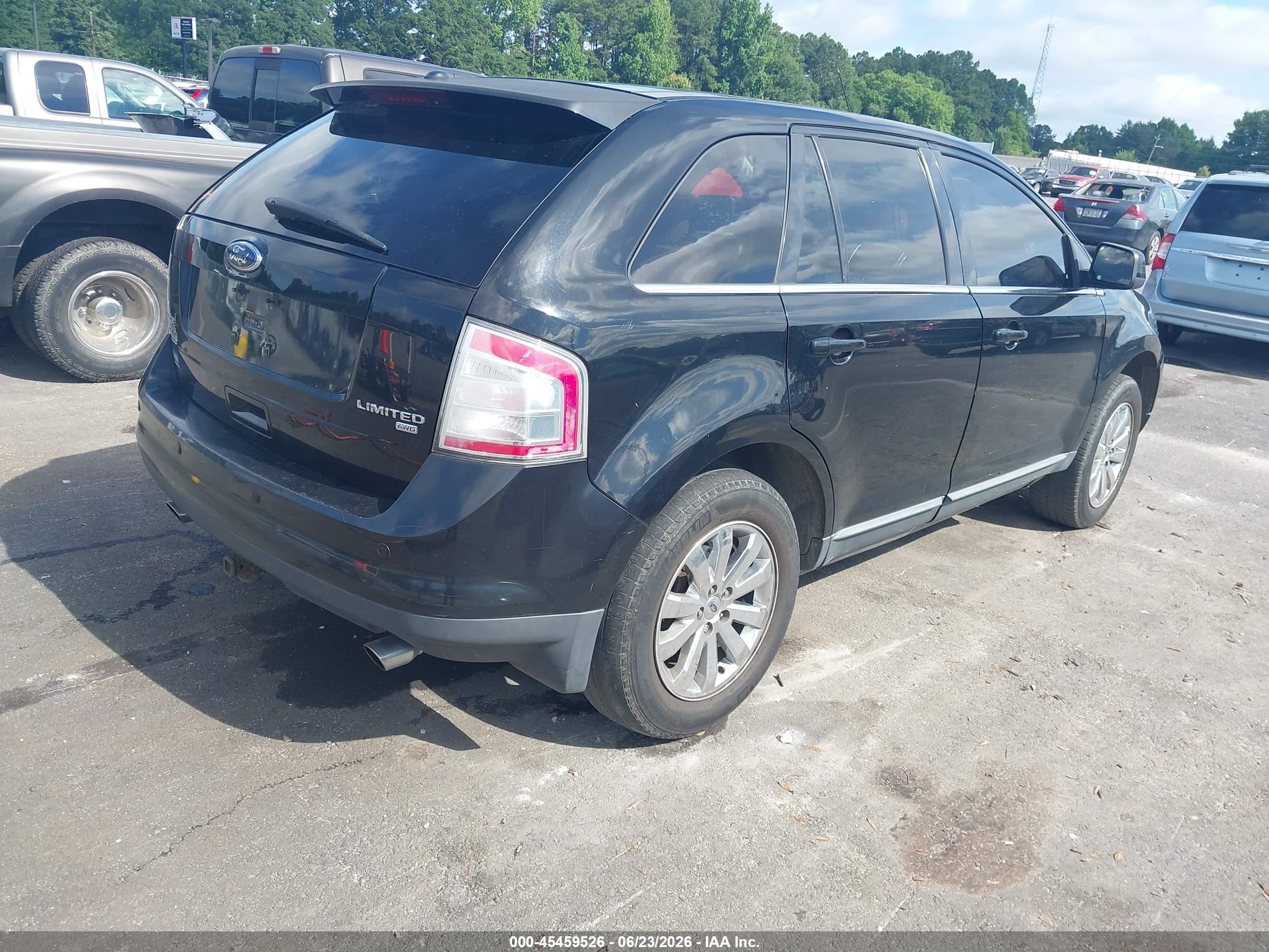 2008 Ford Edge Limited Black vin: 2FMDK49C48BB10412