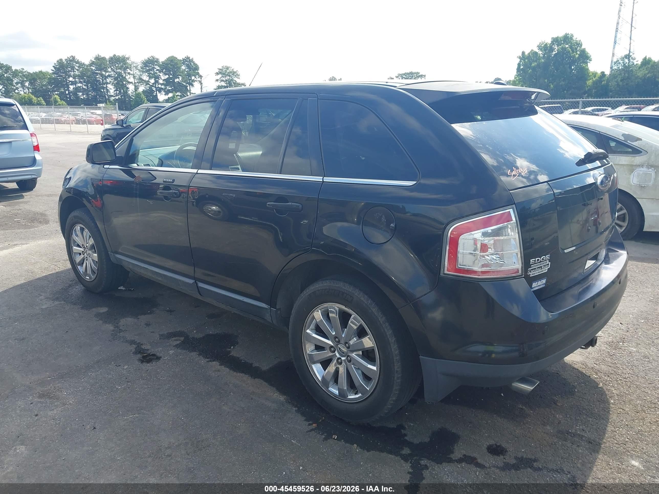 2008 Ford Edge Limited Black vin: 2FMDK49C48BB10412