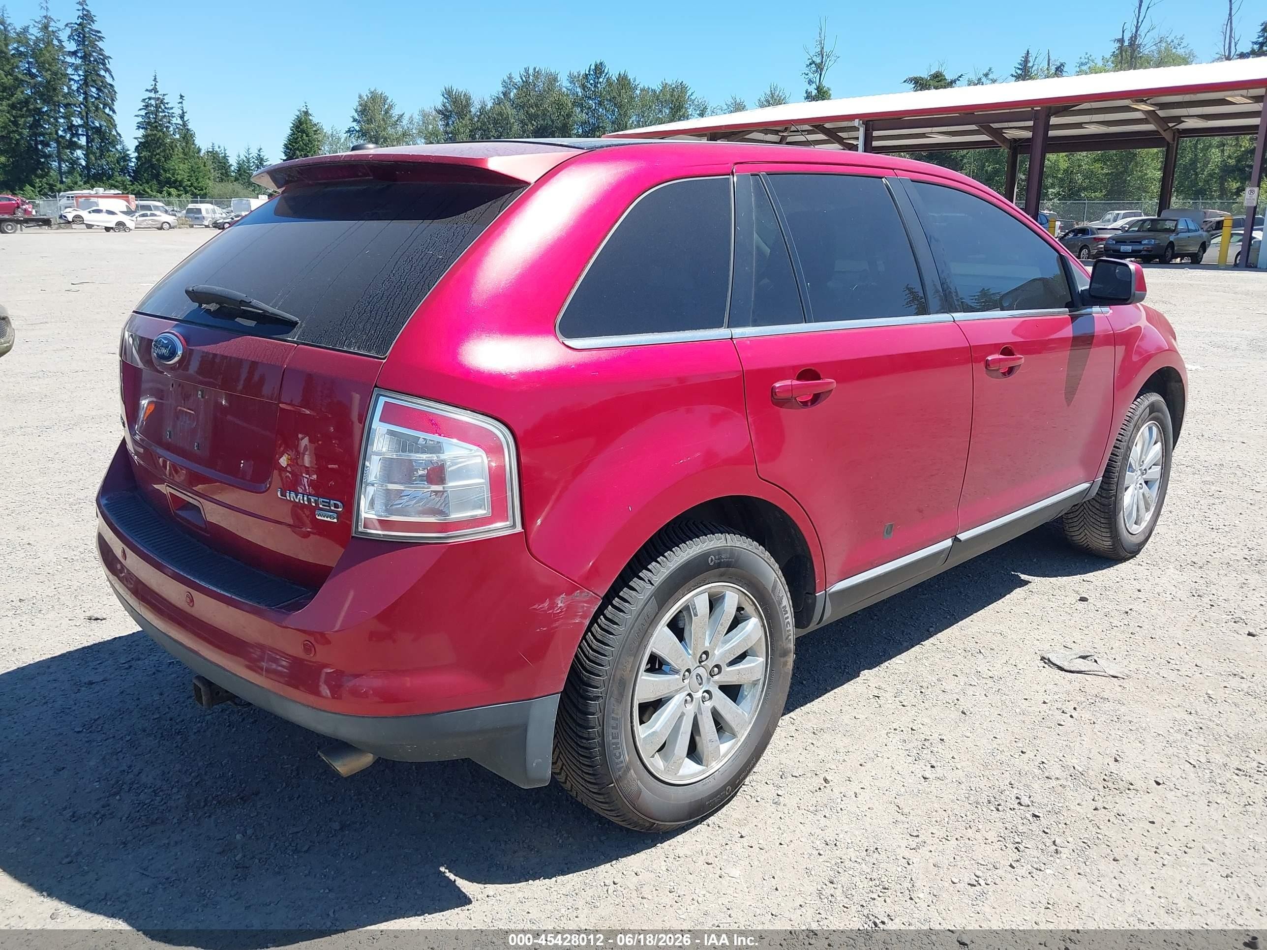 2009 Ford Edge Limited Red vin: 2FMDK49C49BB00805