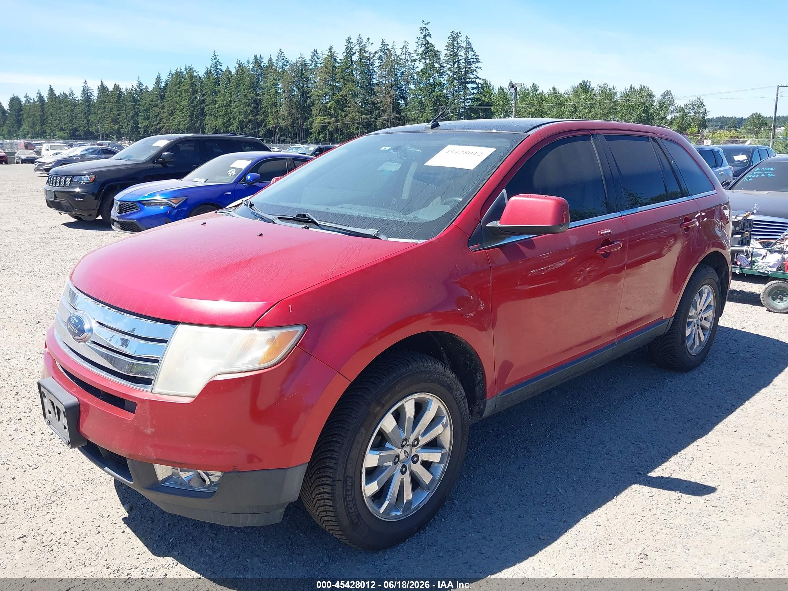 2009 Ford Edge Limited Red vin: 2FMDK49C49BB00805