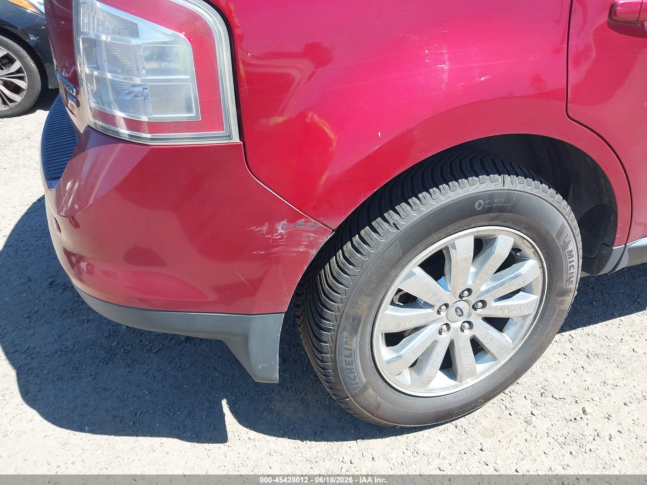 2009 Ford Edge Limited Red vin: 2FMDK49C49BB00805
