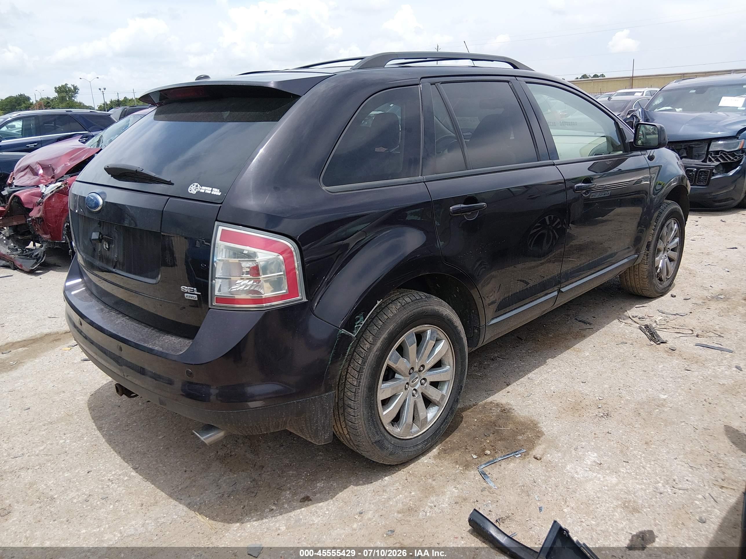 2007 Ford Edge Sel Plus Purple vin: 2FMDK49C57BA56696