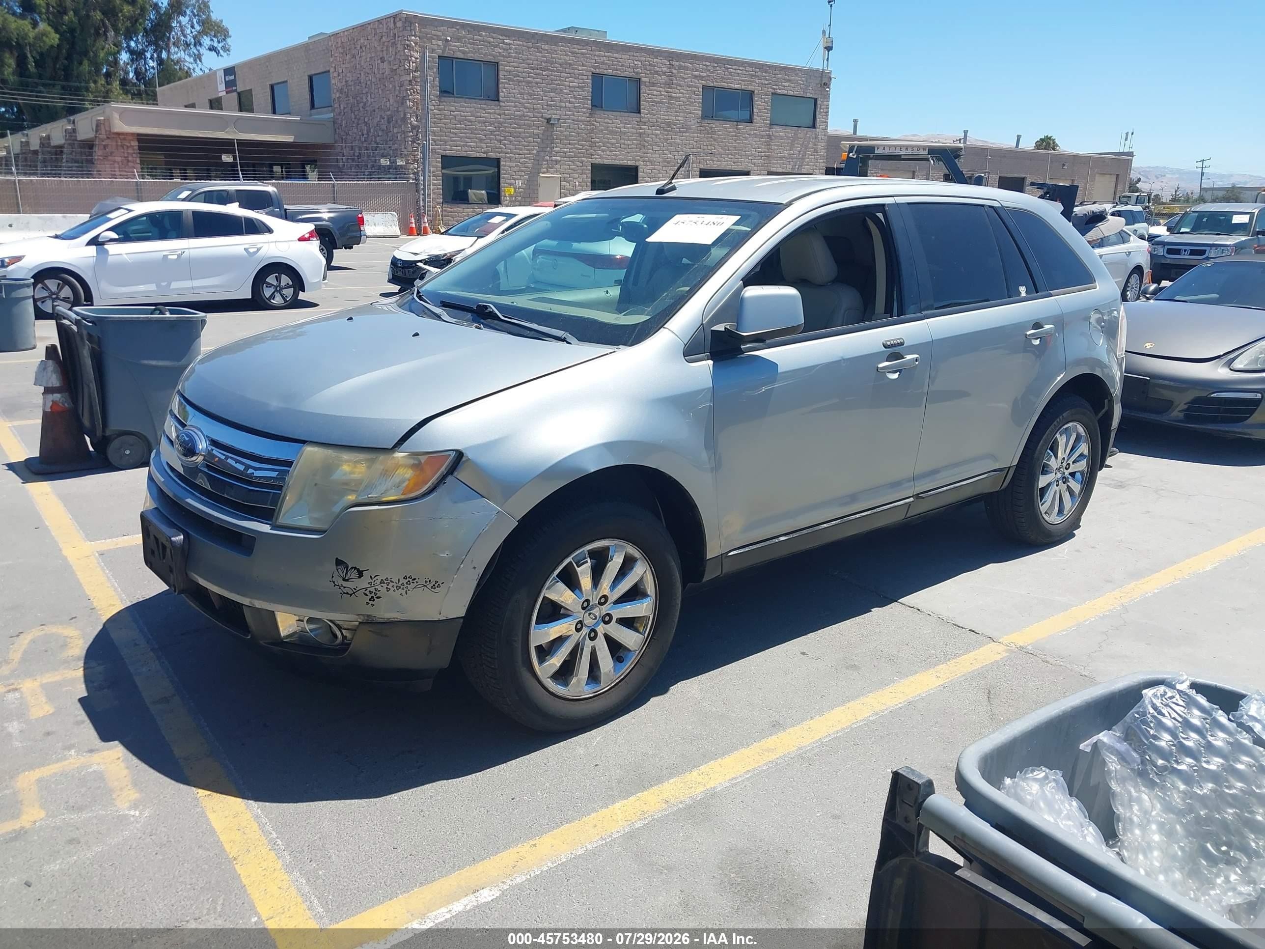 2007 Ford Edge Sel Plus Серый vin: 2FMDK49C57BA87902