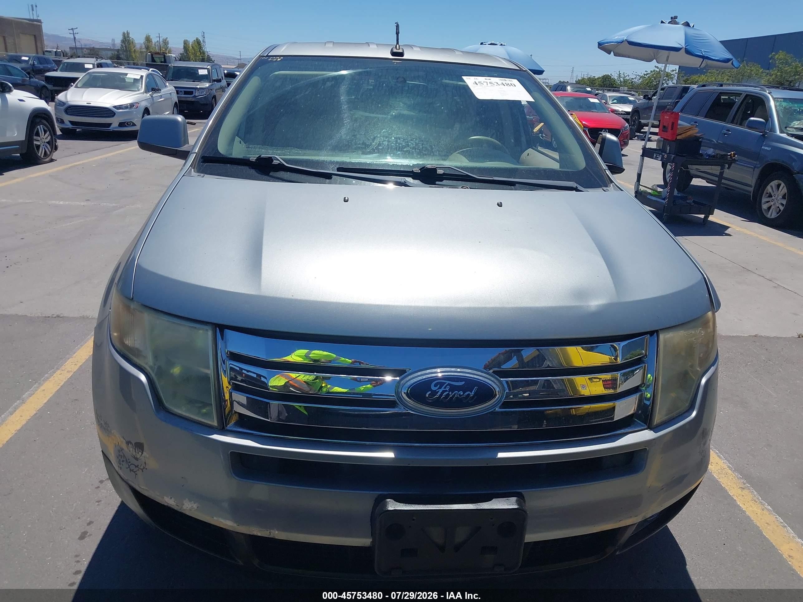 2007 Ford Edge Sel Plus Серый vin: 2FMDK49C57BA87902