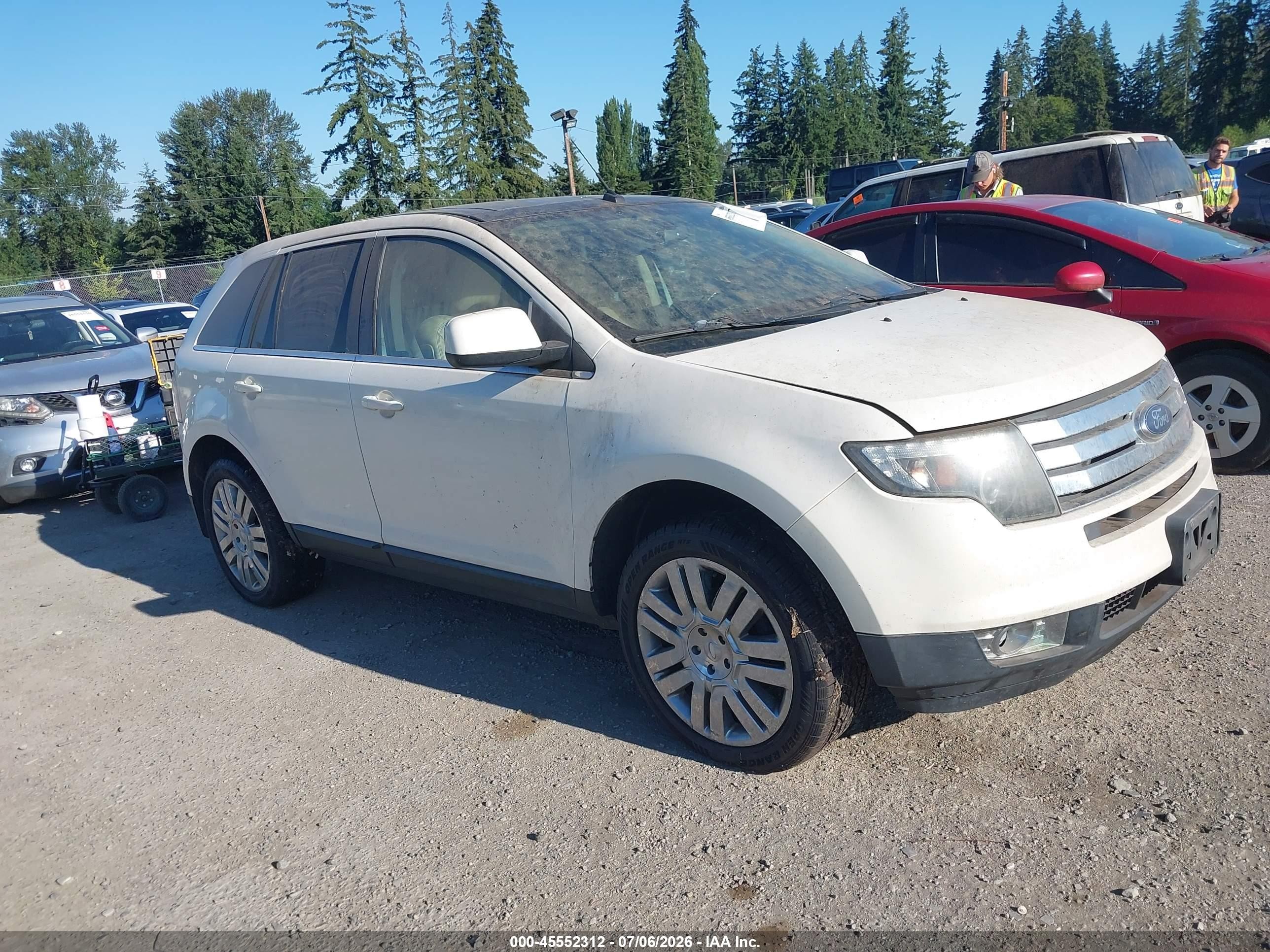 2008 Ford Edge Limited White vin: 2FMDK49C58BA04213