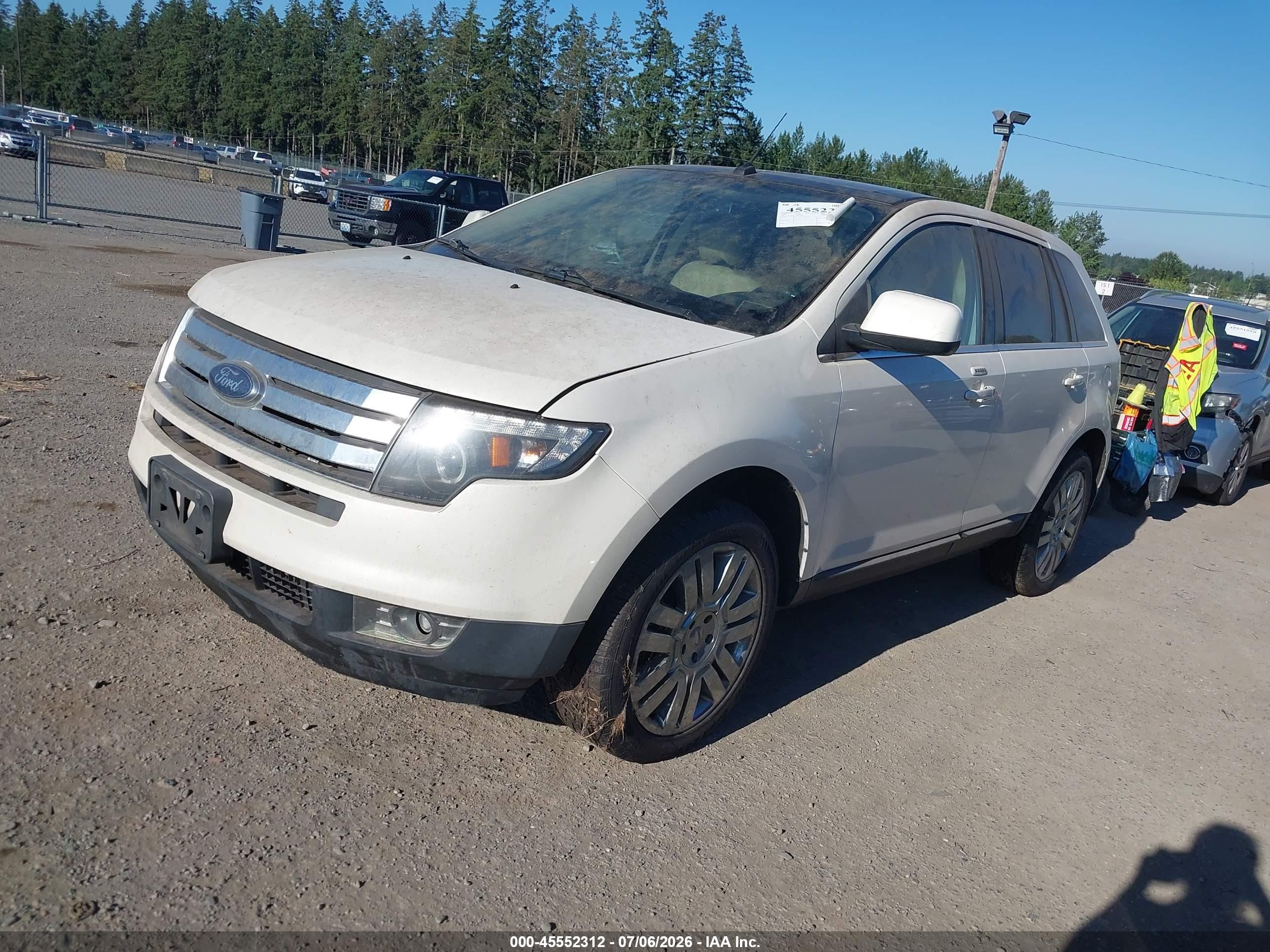 2008 Ford Edge Limited White vin: 2FMDK49C58BA04213