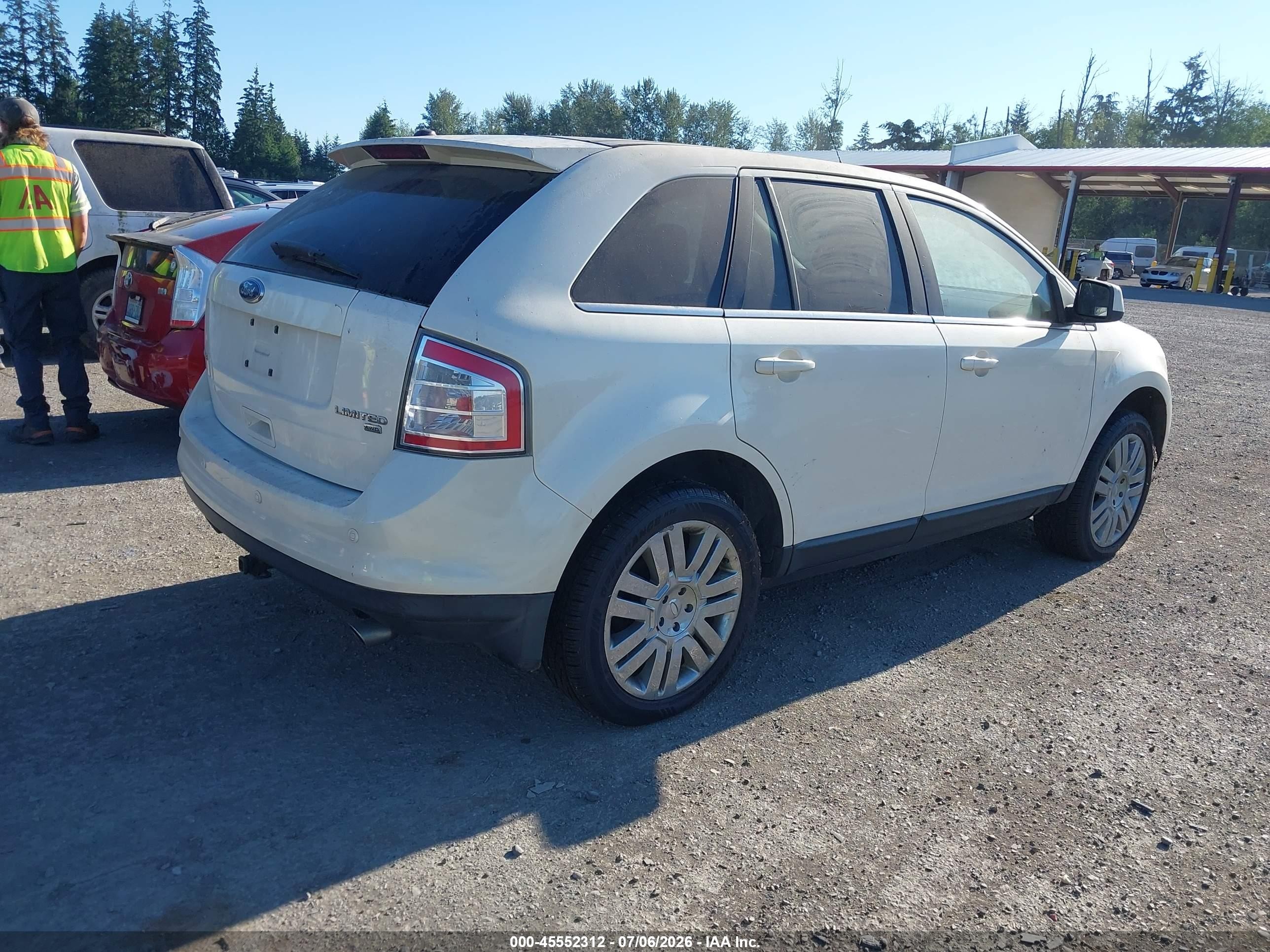 2008 Ford Edge Limited White vin: 2FMDK49C58BA04213