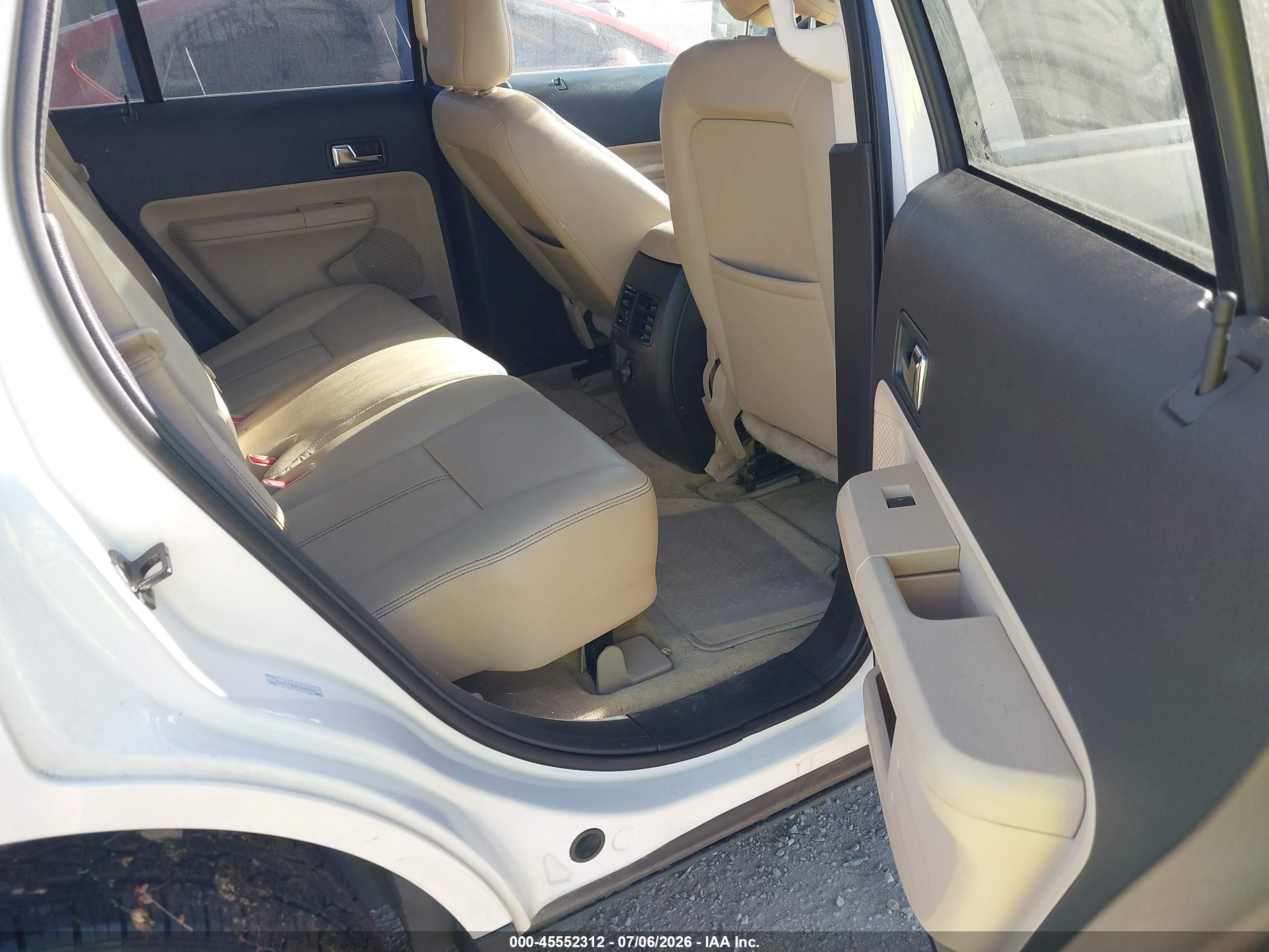2008 Ford Edge Limited White vin: 2FMDK49C58BA04213