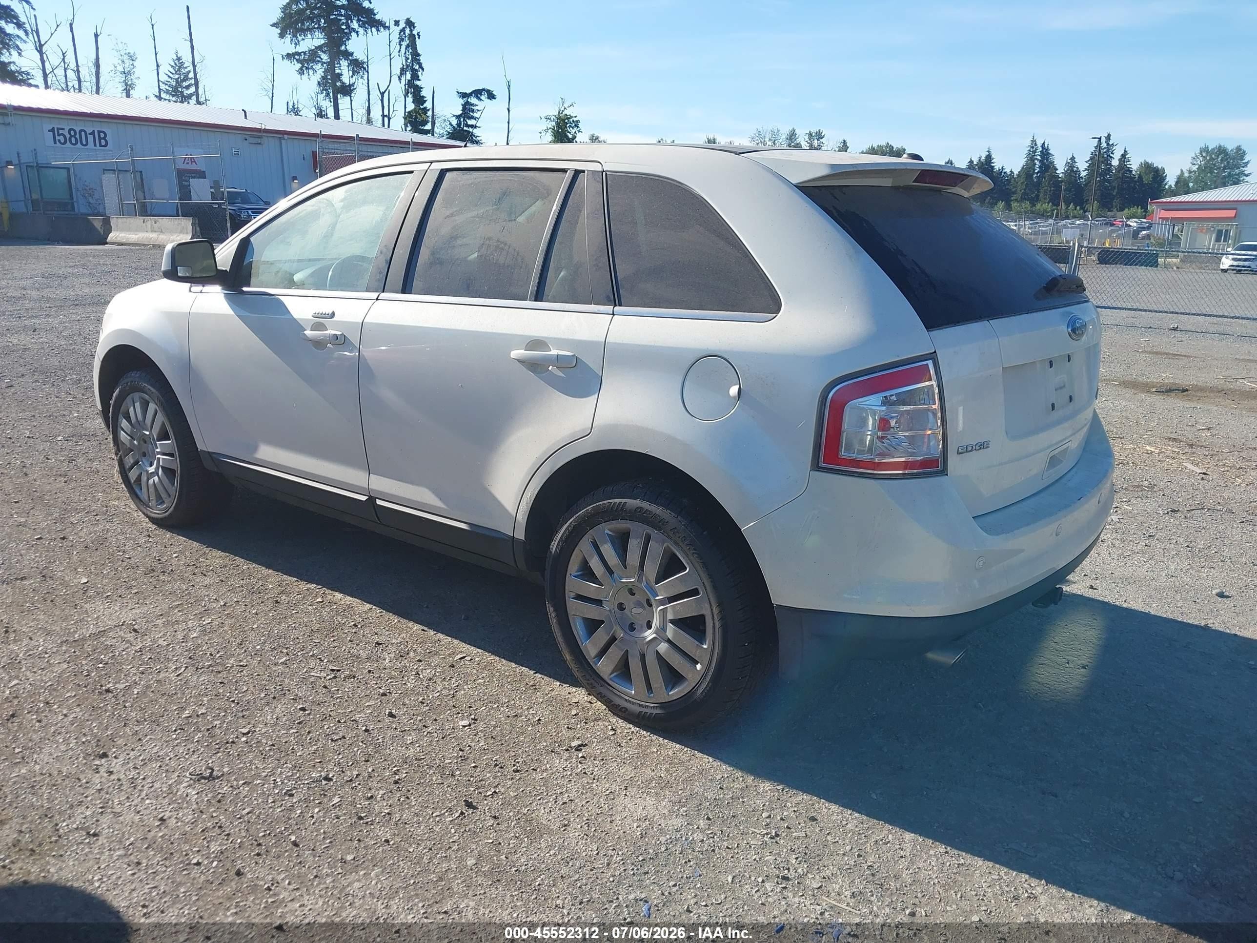 2008 Ford Edge Limited White vin: 2FMDK49C58BA04213