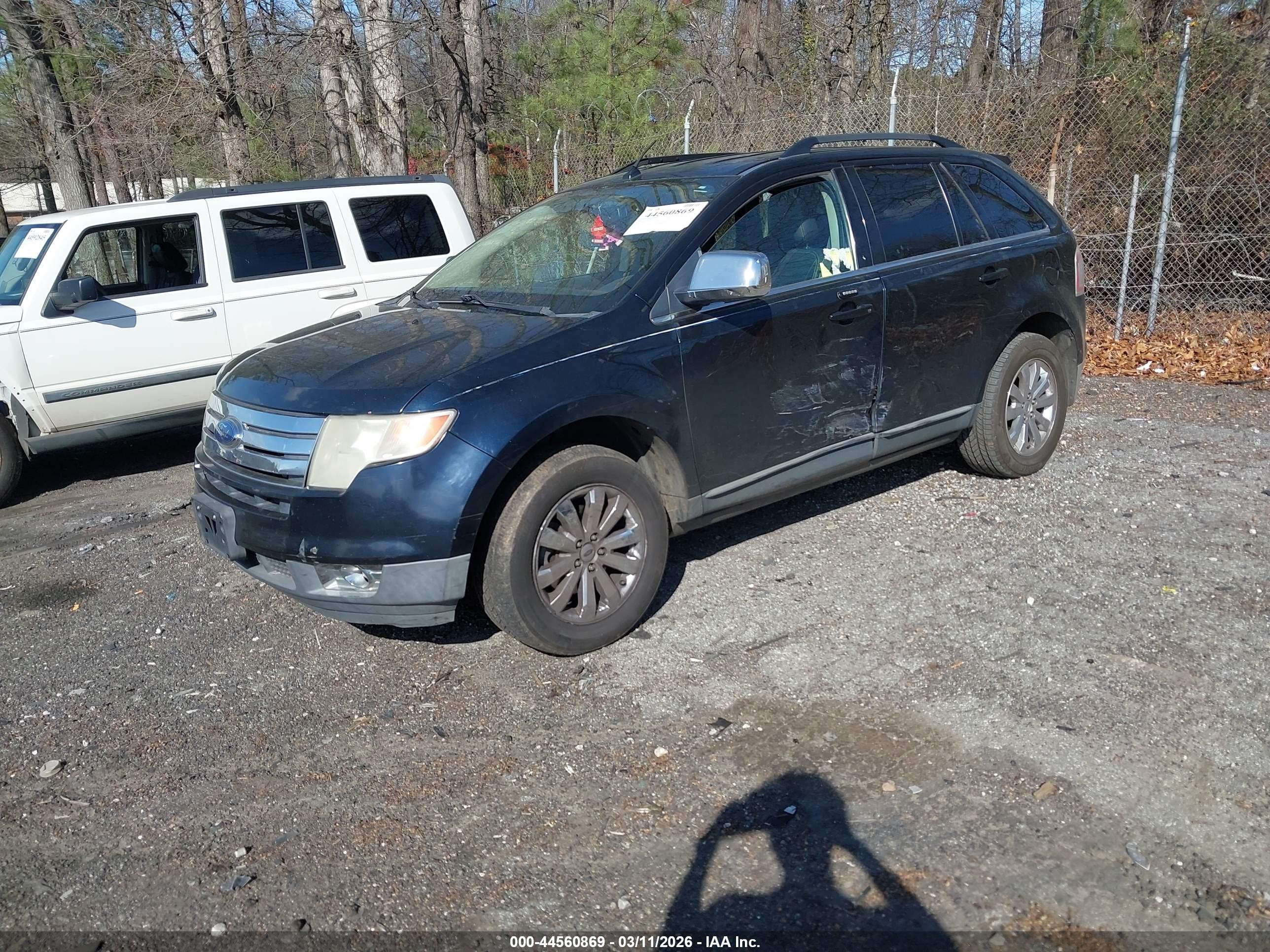 2008 Ford Edge Limited Blue vin: 2FMDK49C58BA25188