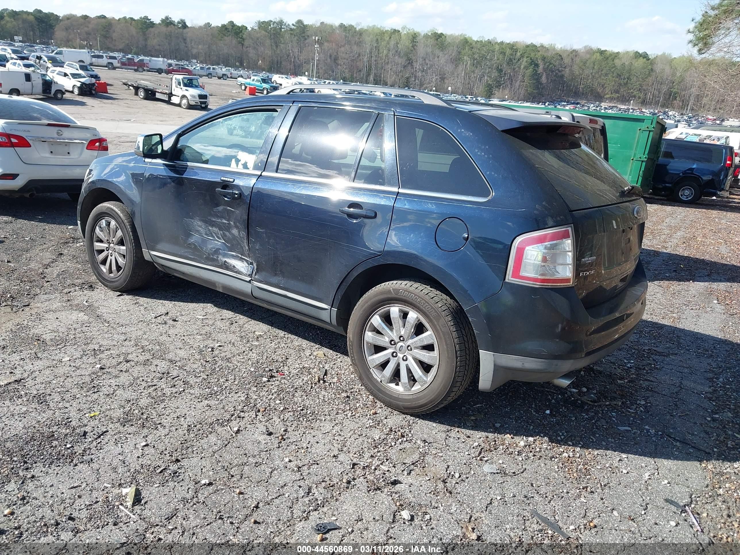2008 Ford Edge Limited Blue vin: 2FMDK49C58BA25188