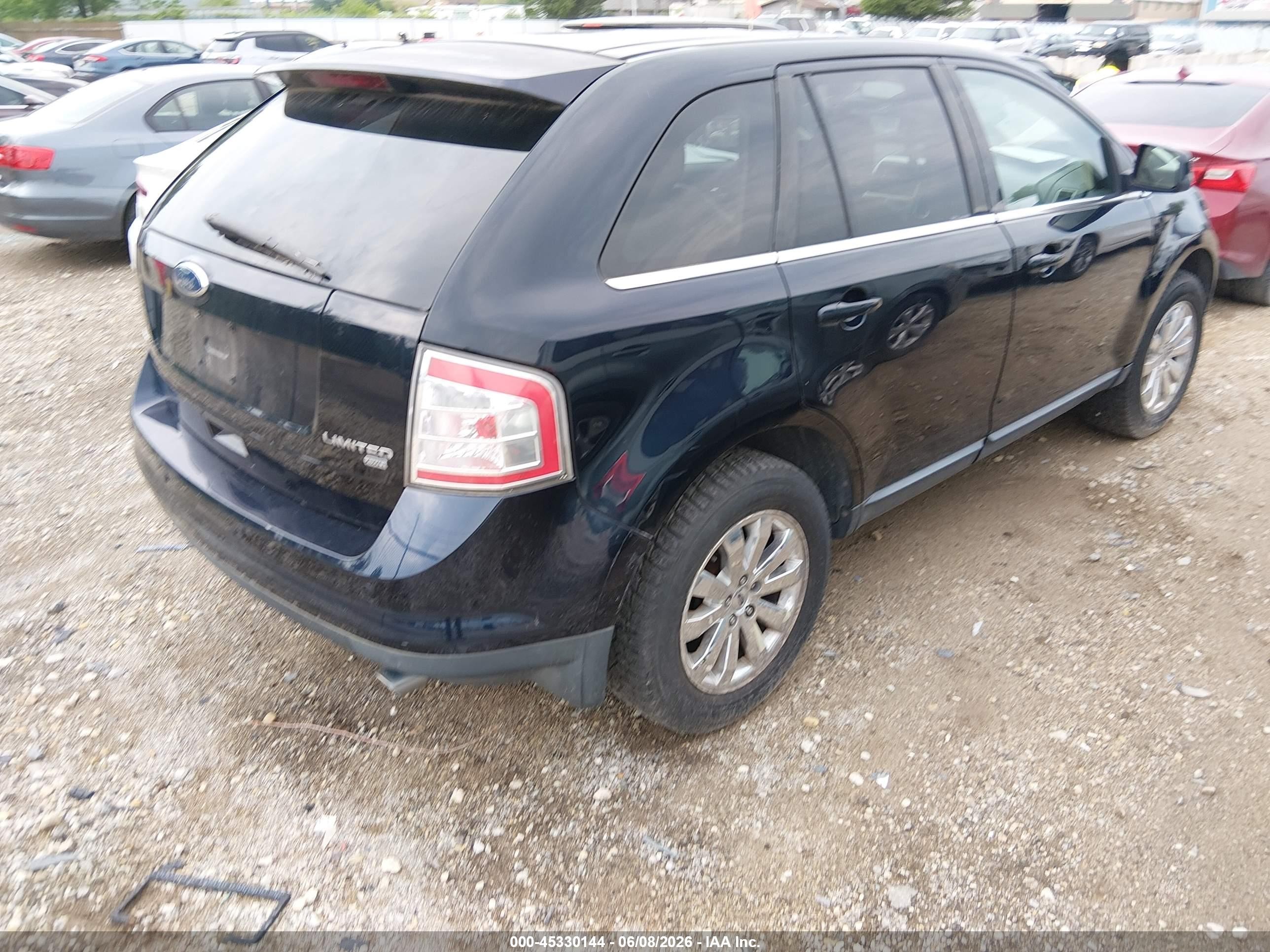 2008 Ford Edge Limited Black vin: 2FMDK49C58BA85133