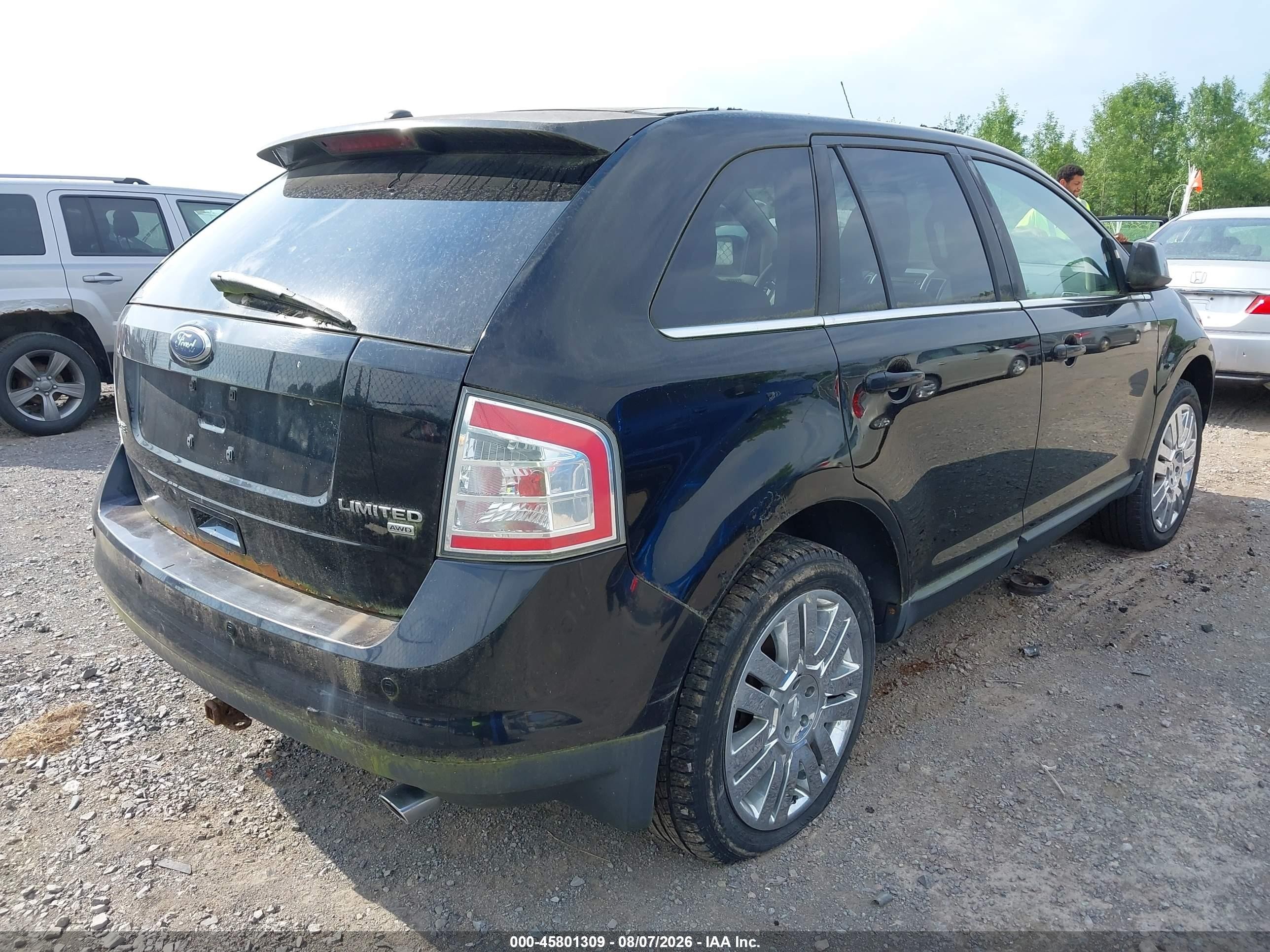 2008 Ford Edge Limited Черный vin: 2FMDK49C58BB12959