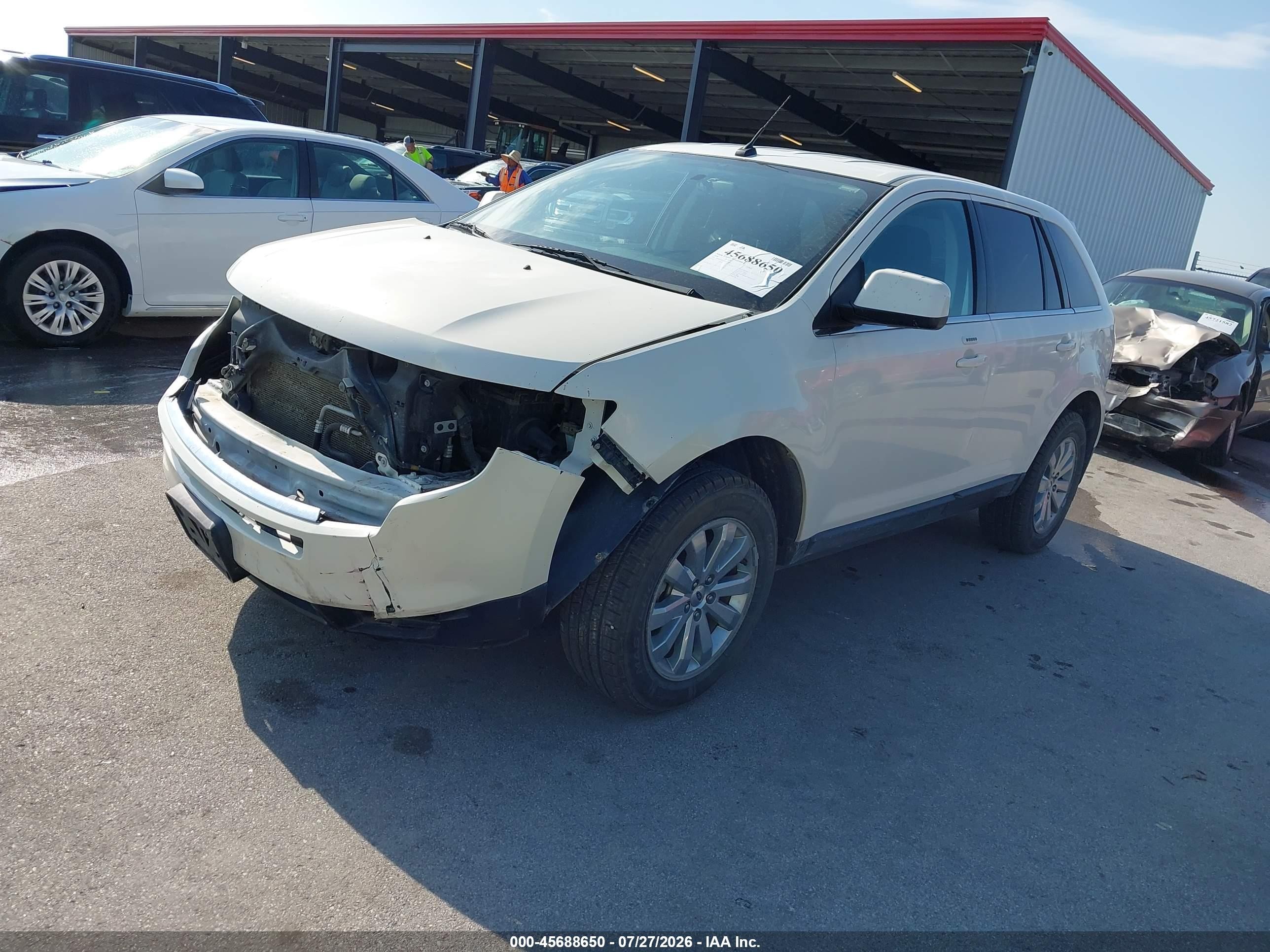 2008 Ford Edge Limited White vin: 2FMDK49C58BB39403