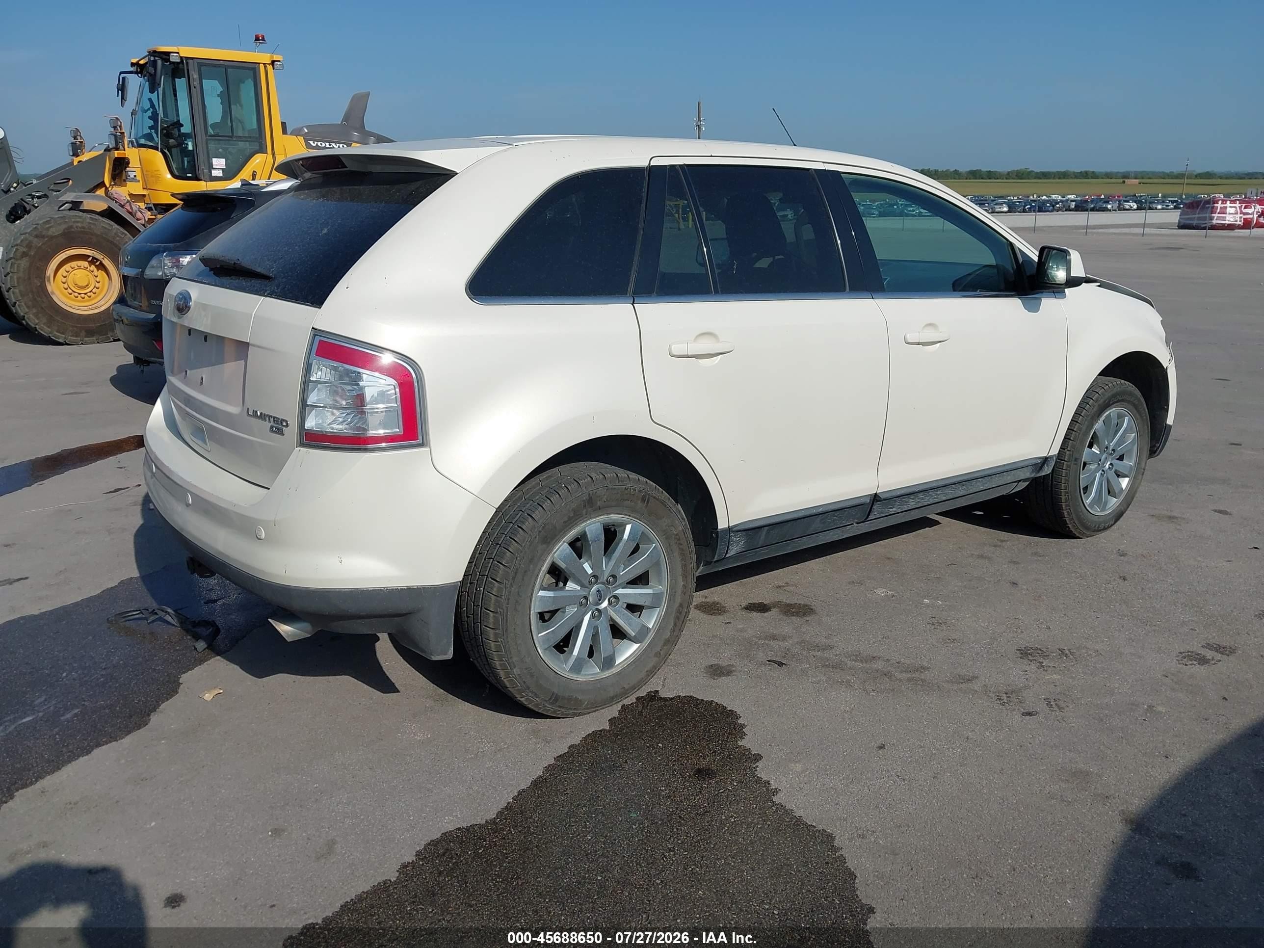 2008 Ford Edge Limited White vin: 2FMDK49C58BB39403