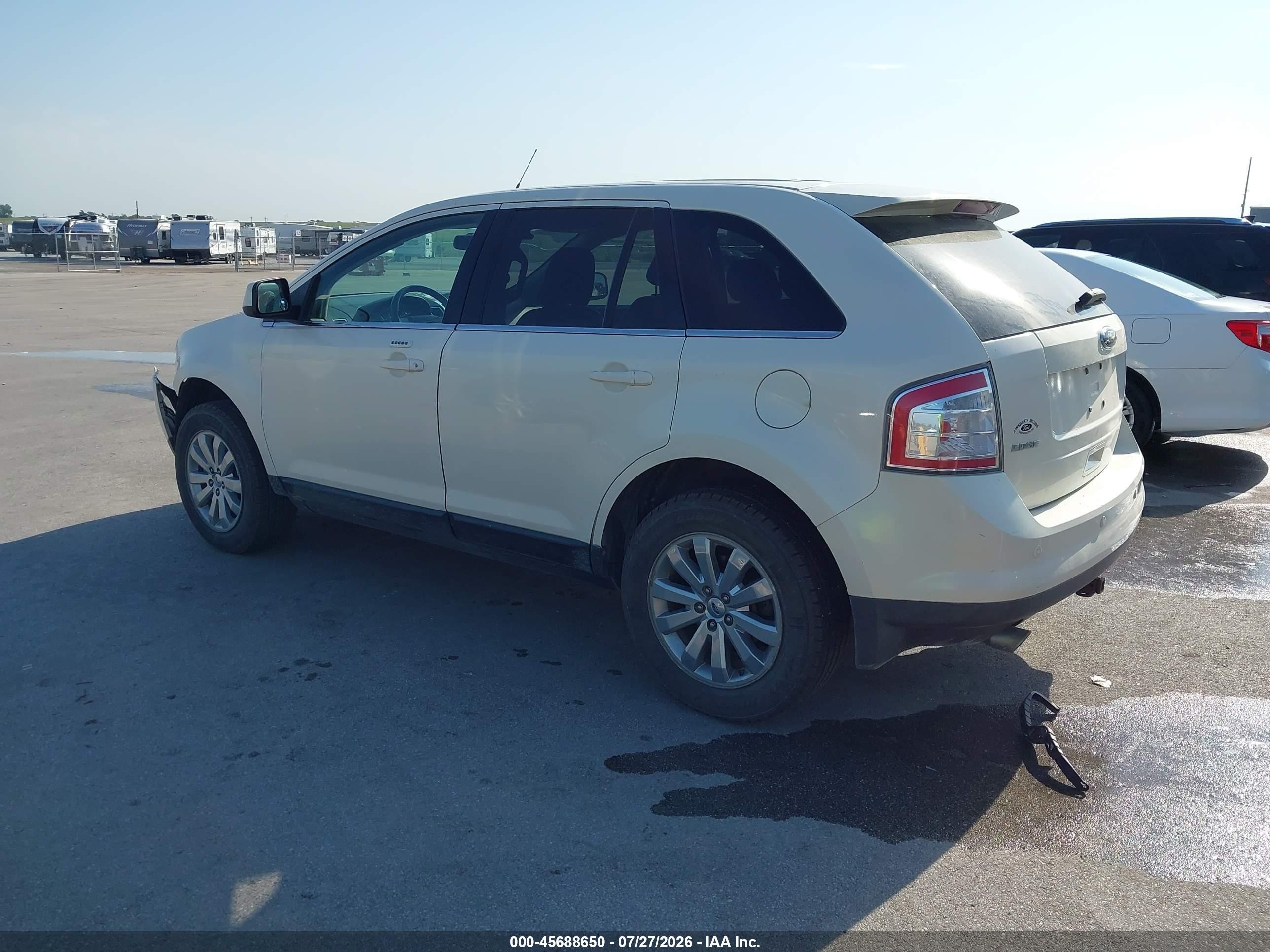 2008 Ford Edge Limited White vin: 2FMDK49C58BB39403