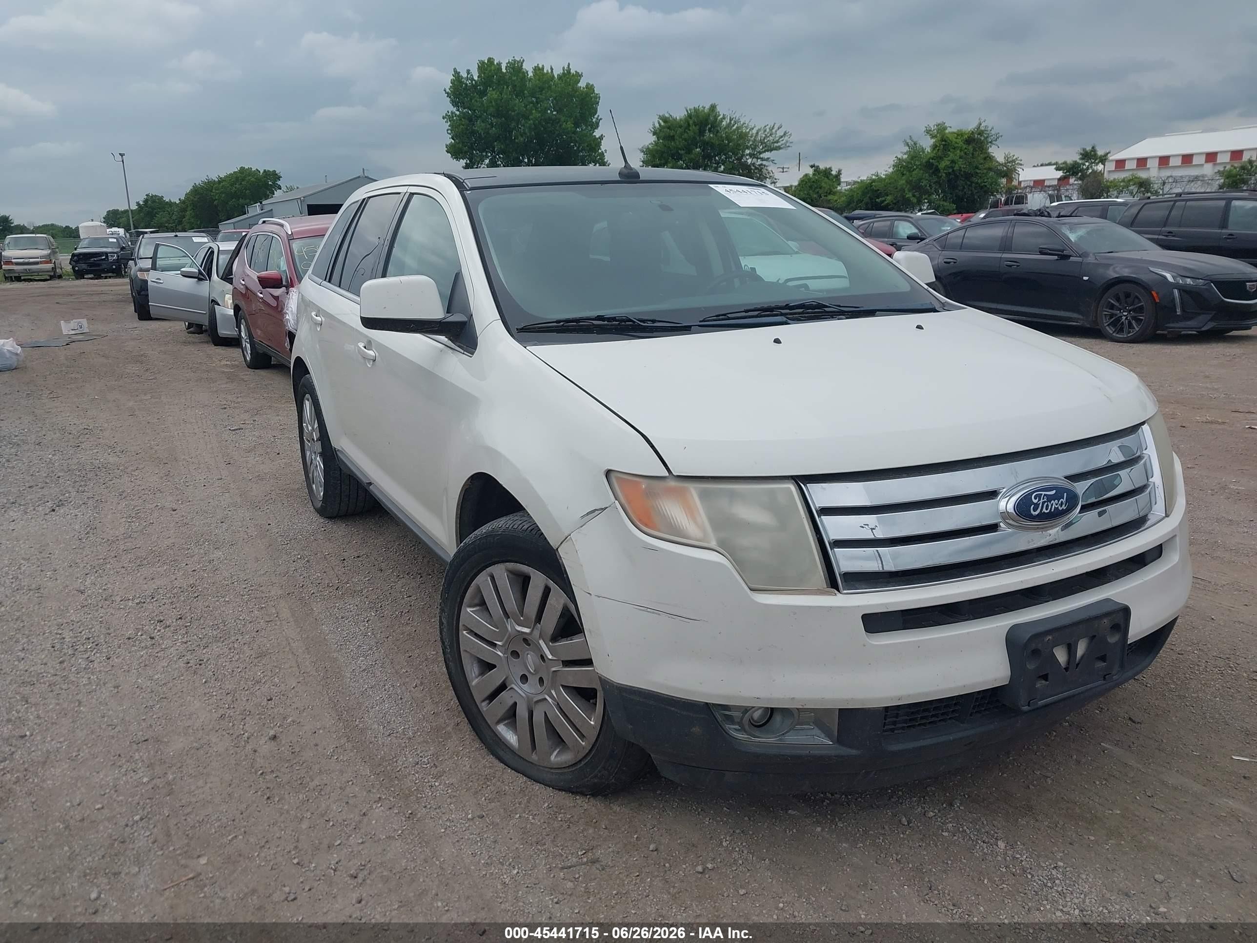 2009 Ford Edge Limited White vin: 2FMDK49C59BA63313
