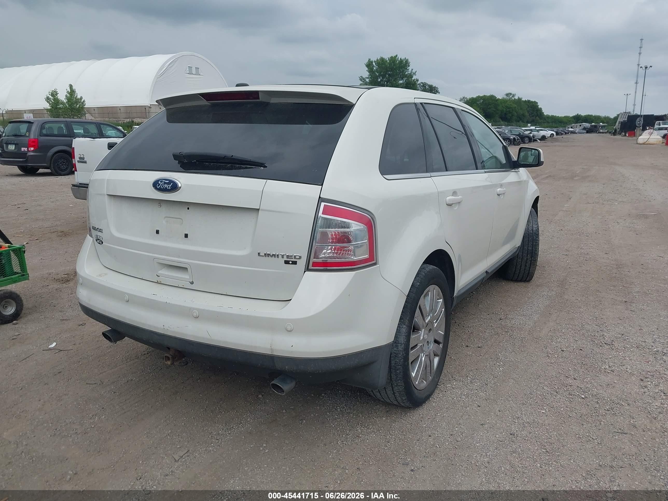 2009 Ford Edge Limited White vin: 2FMDK49C59BA63313