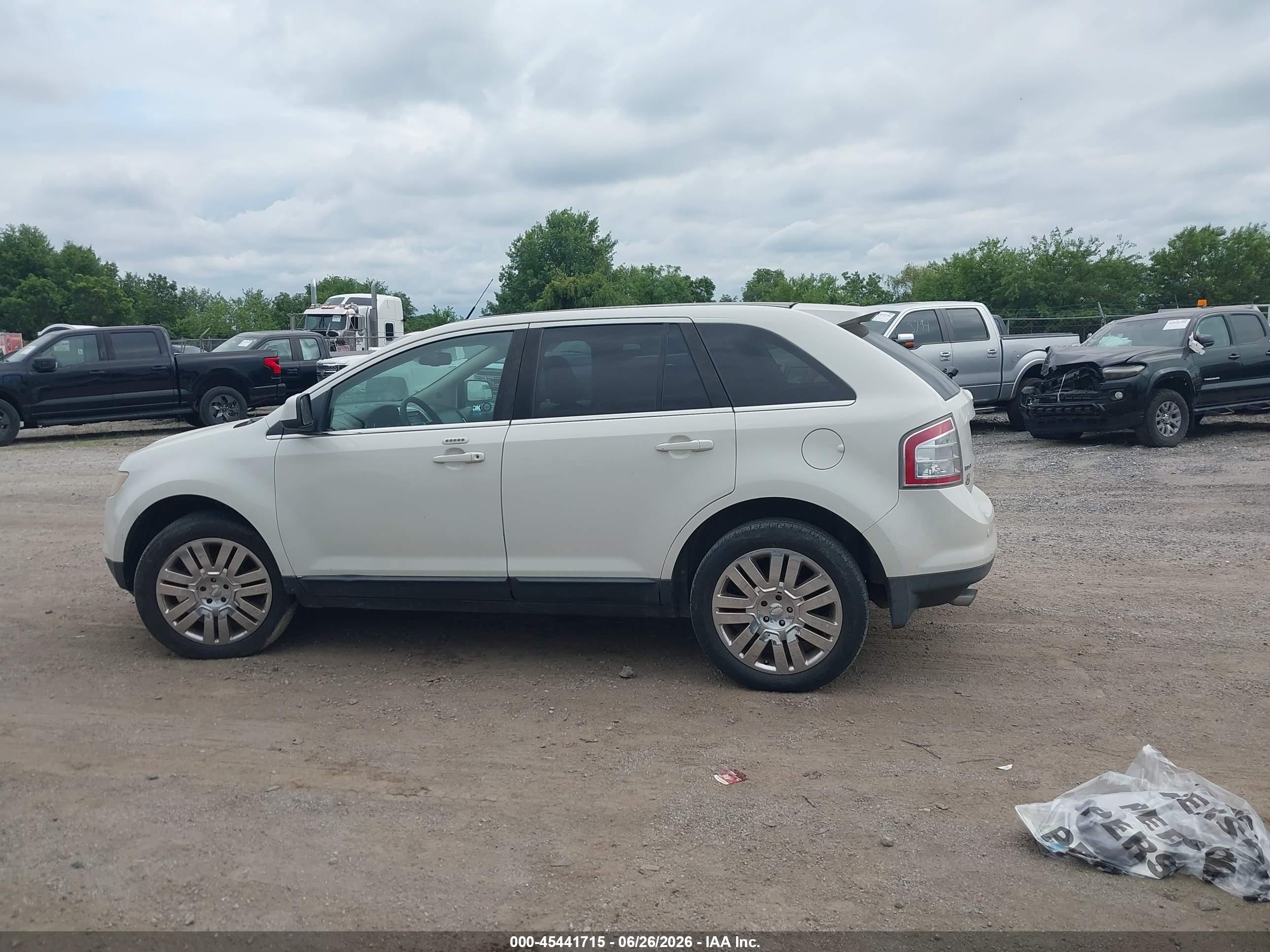 2009 Ford Edge Limited White vin: 2FMDK49C59BA63313