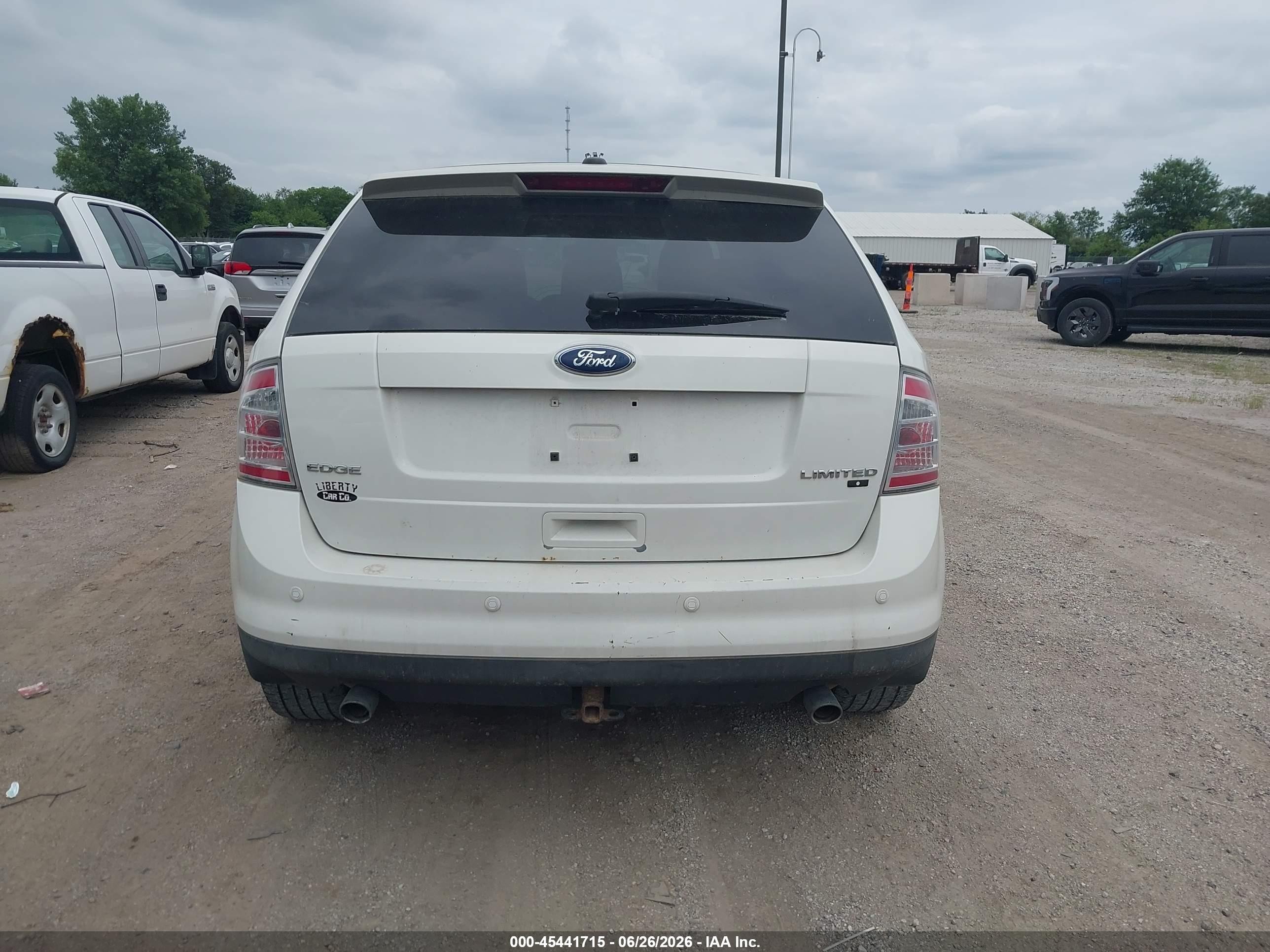 2009 Ford Edge Limited White vin: 2FMDK49C59BA63313