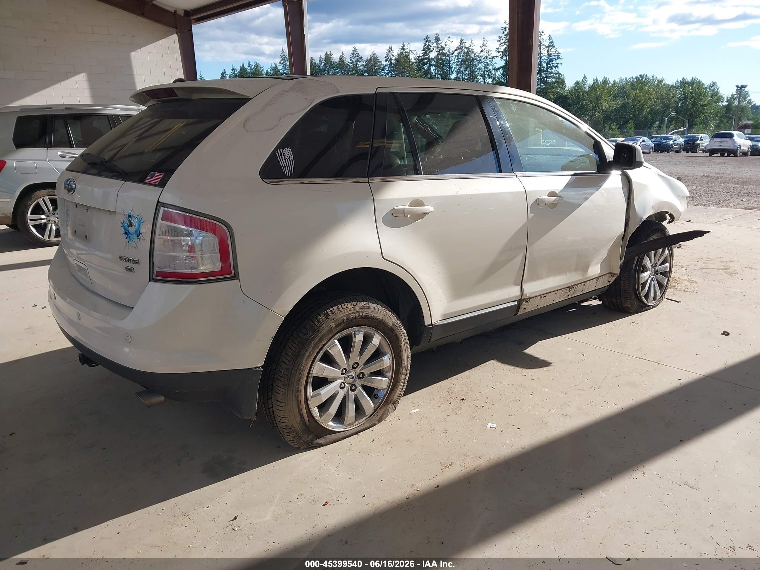 2008 Ford Edge Limited Beige vin: 2FMDK49C68BA59950