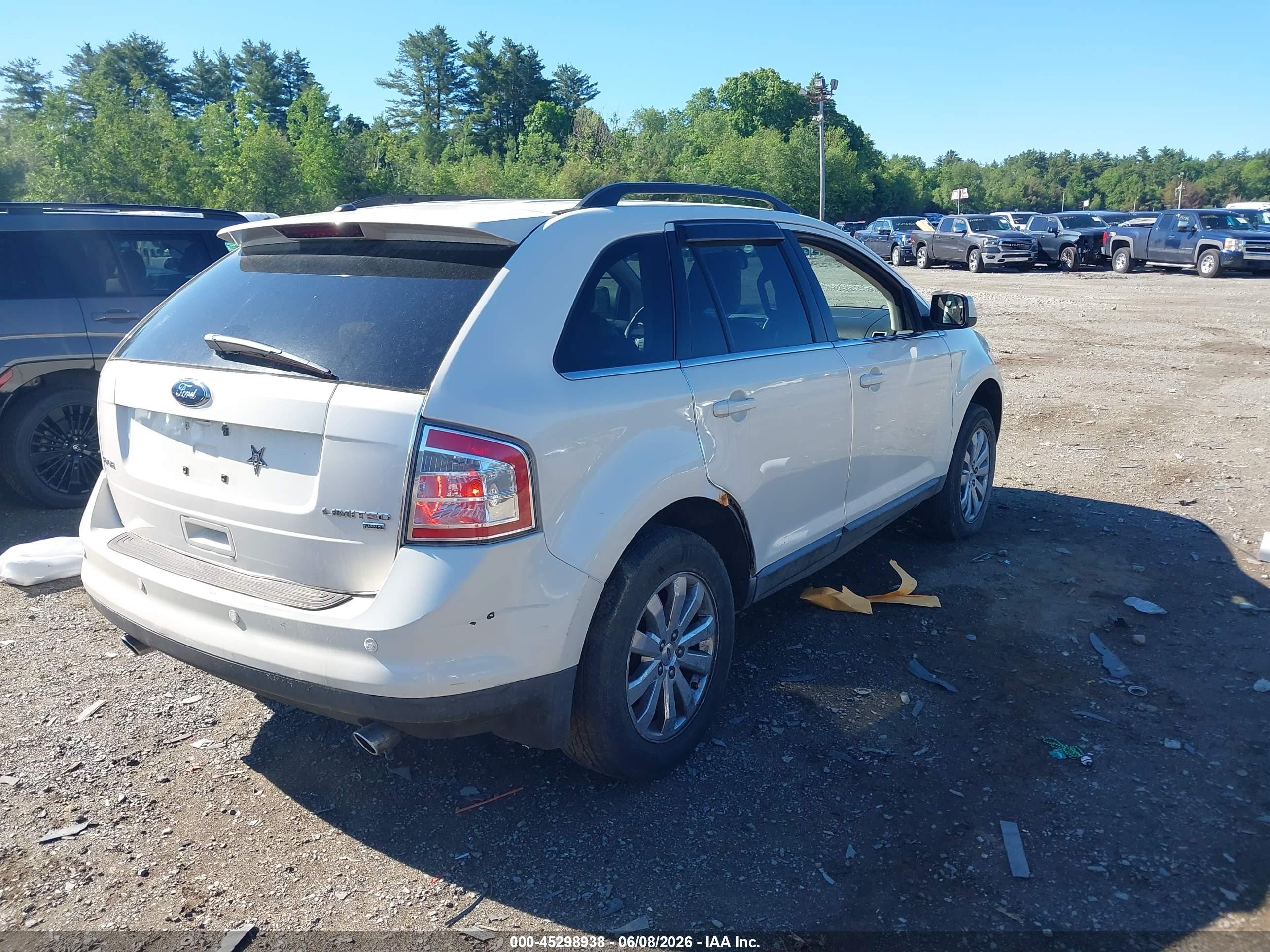2008 Ford Edge Limited Белый vin: 2FMDK49C68BA62363
