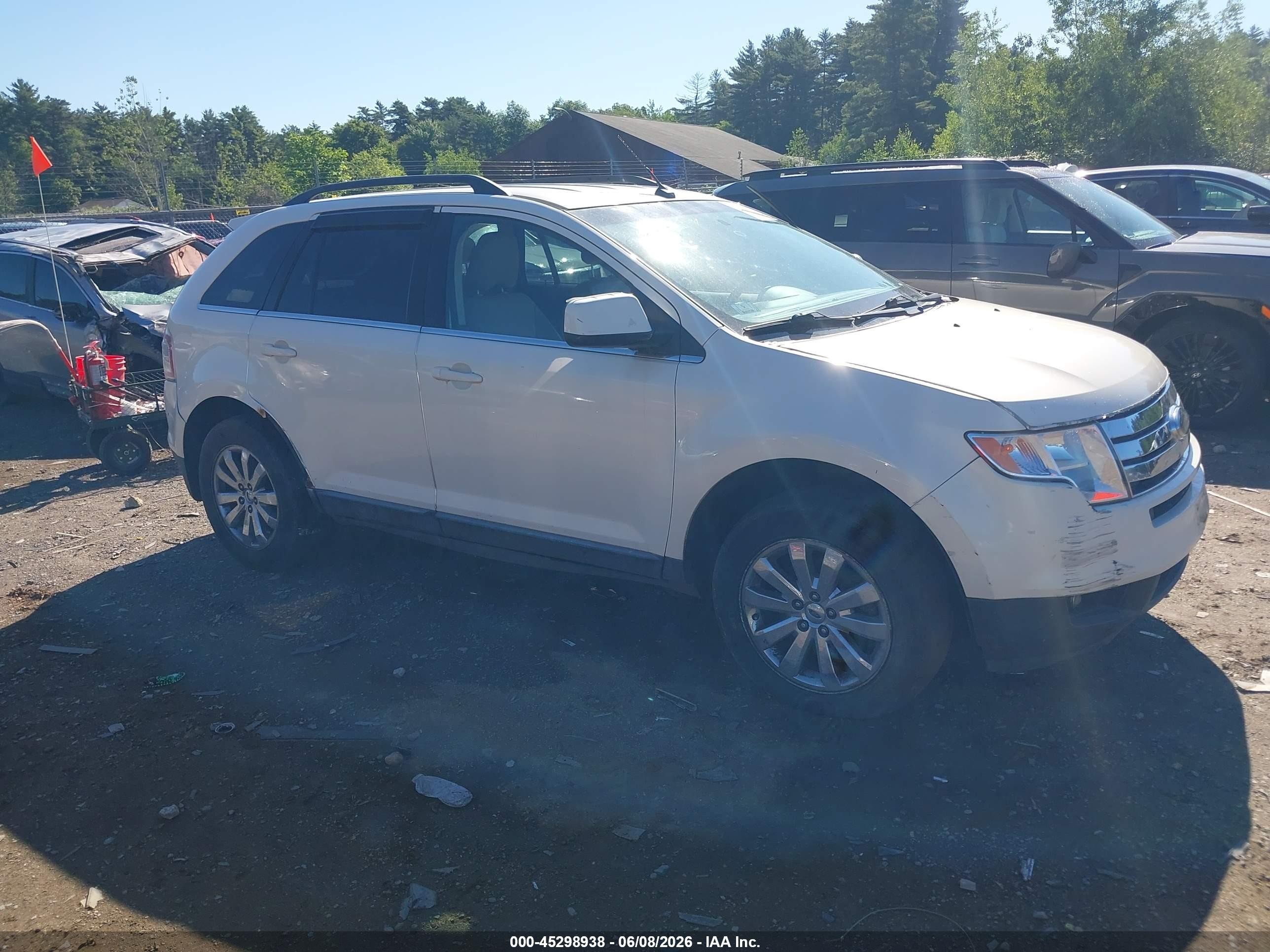 2008 Ford Edge Limited Белый vin: 2FMDK49C68BA62363